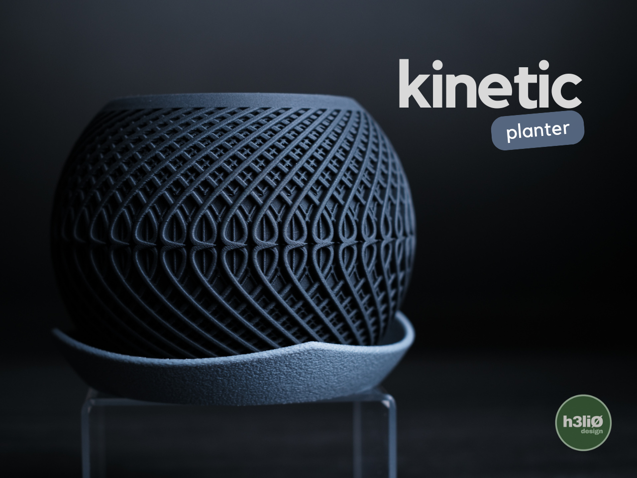 Kinetic Pflanzgefäß – 3D‑gedruckter Designer‑Pflanztopf