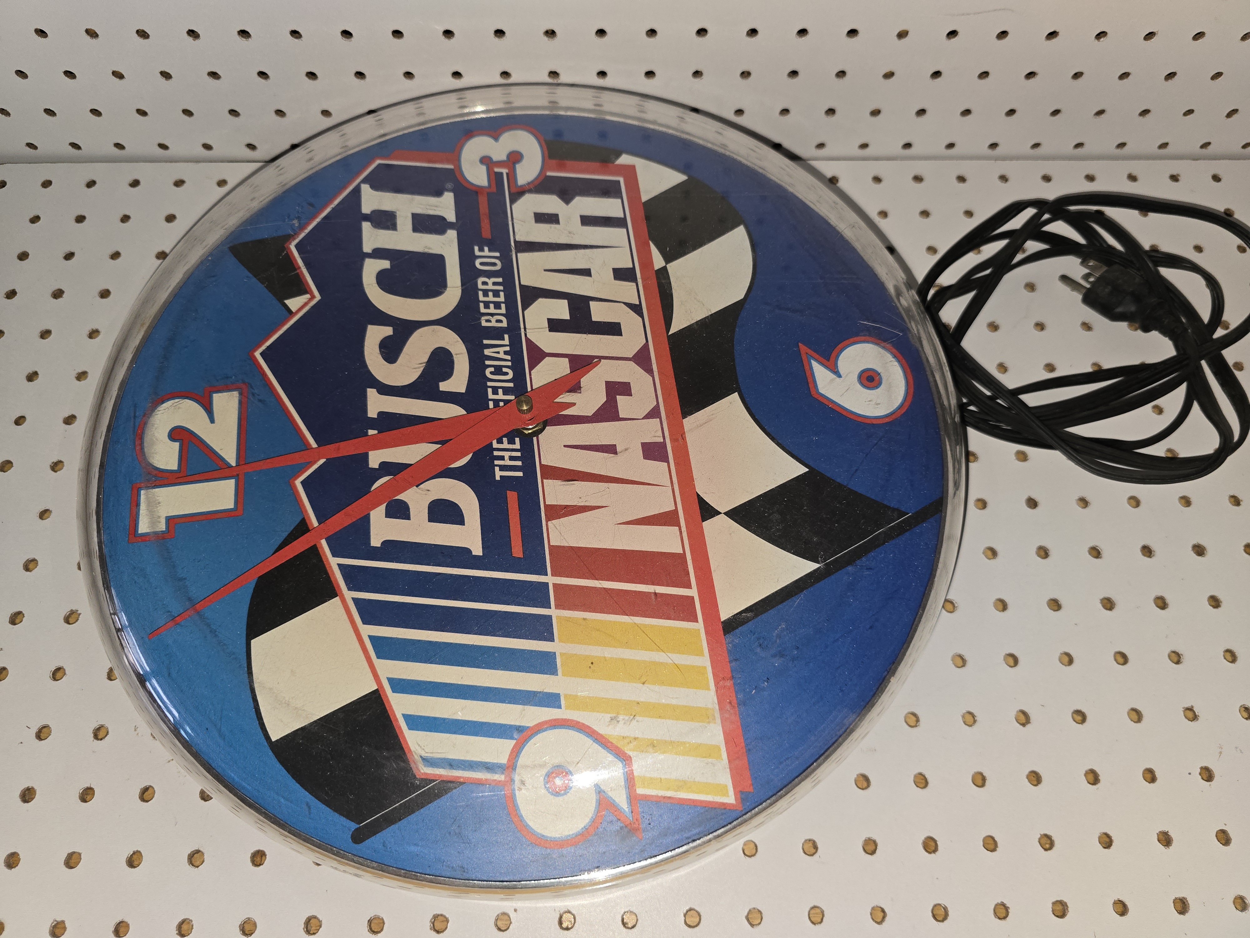Busch NASCAR Wall Clock