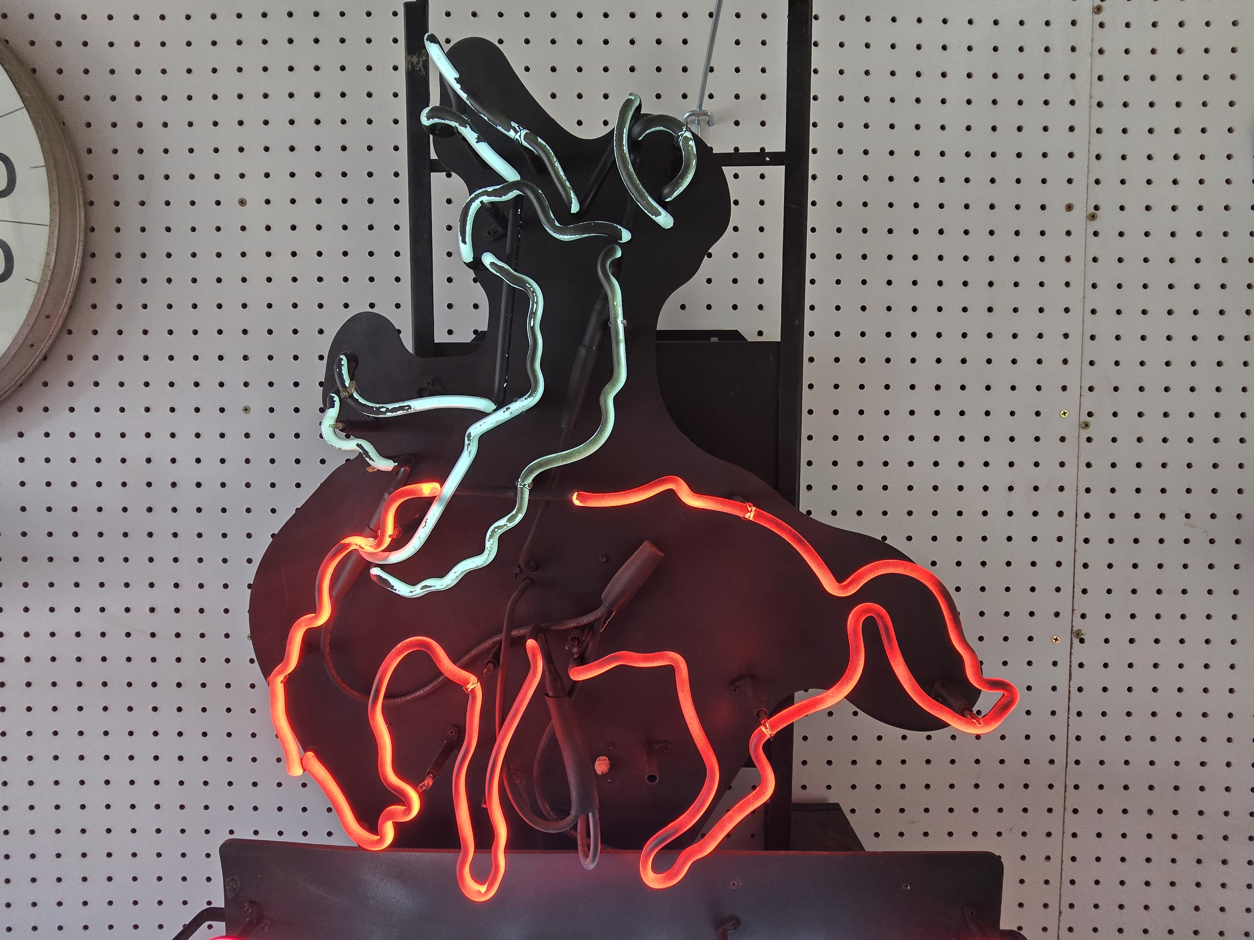 Budweiser / Rodeo Cowboy - Neon Decorative Bar Sign