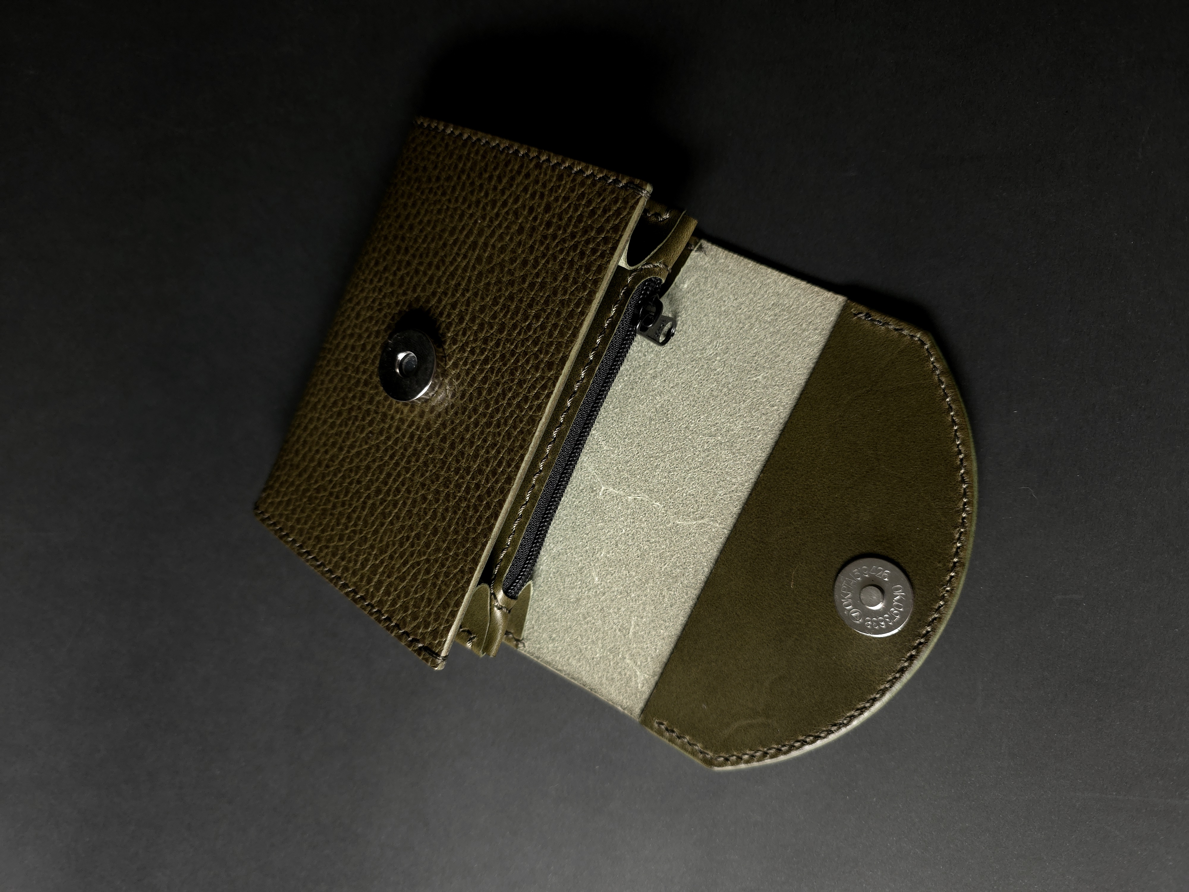 Buttero Hatch Leather Flap Wallet with Magnetic Closure