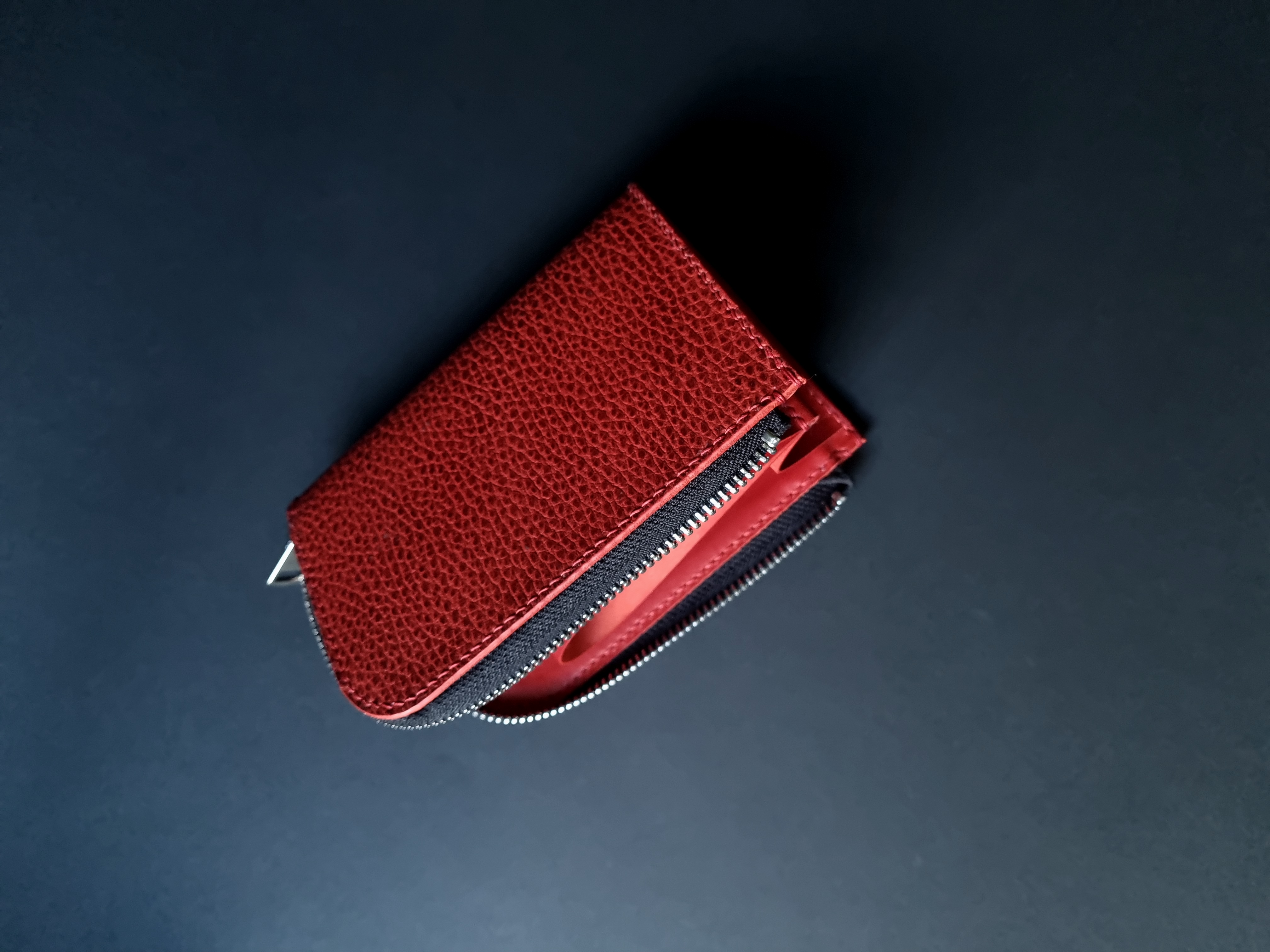 Red Dollaro Leather L-Shape Wallet