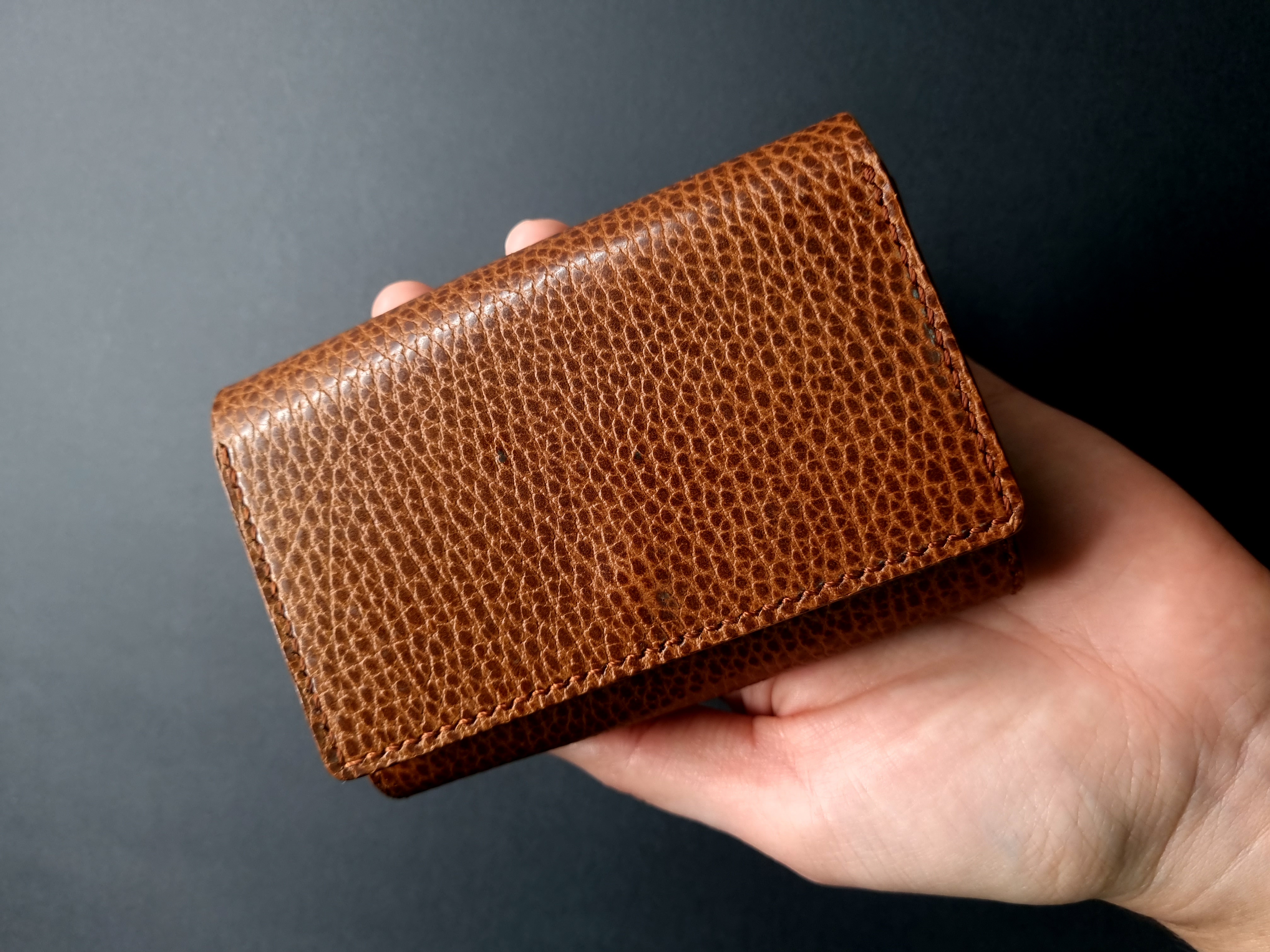 Handcrafted Brown Full Grain Leather Flap Wallet