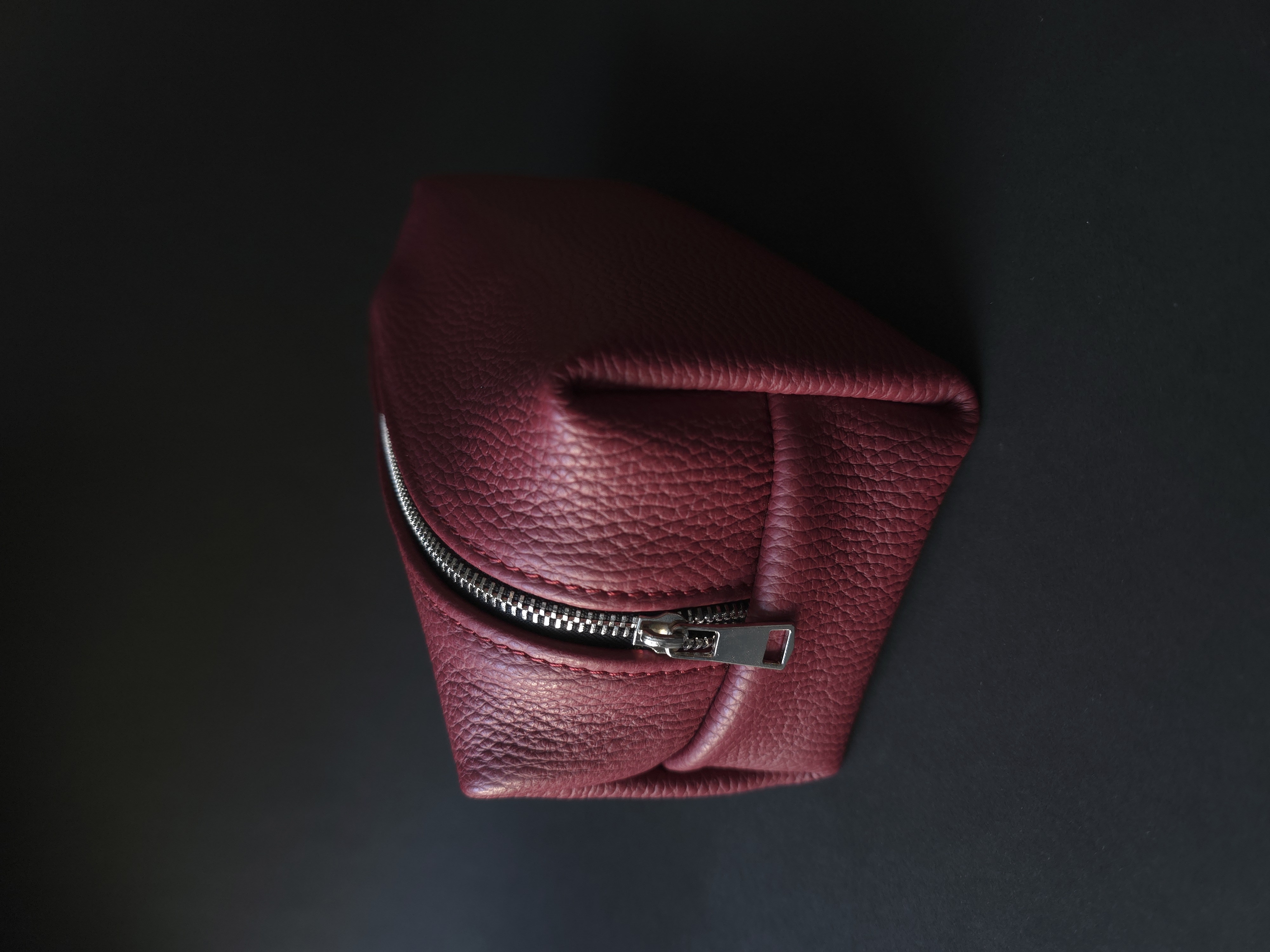 Raspberry pink travel dopp kit - Cosmetics and skincare zipper bag