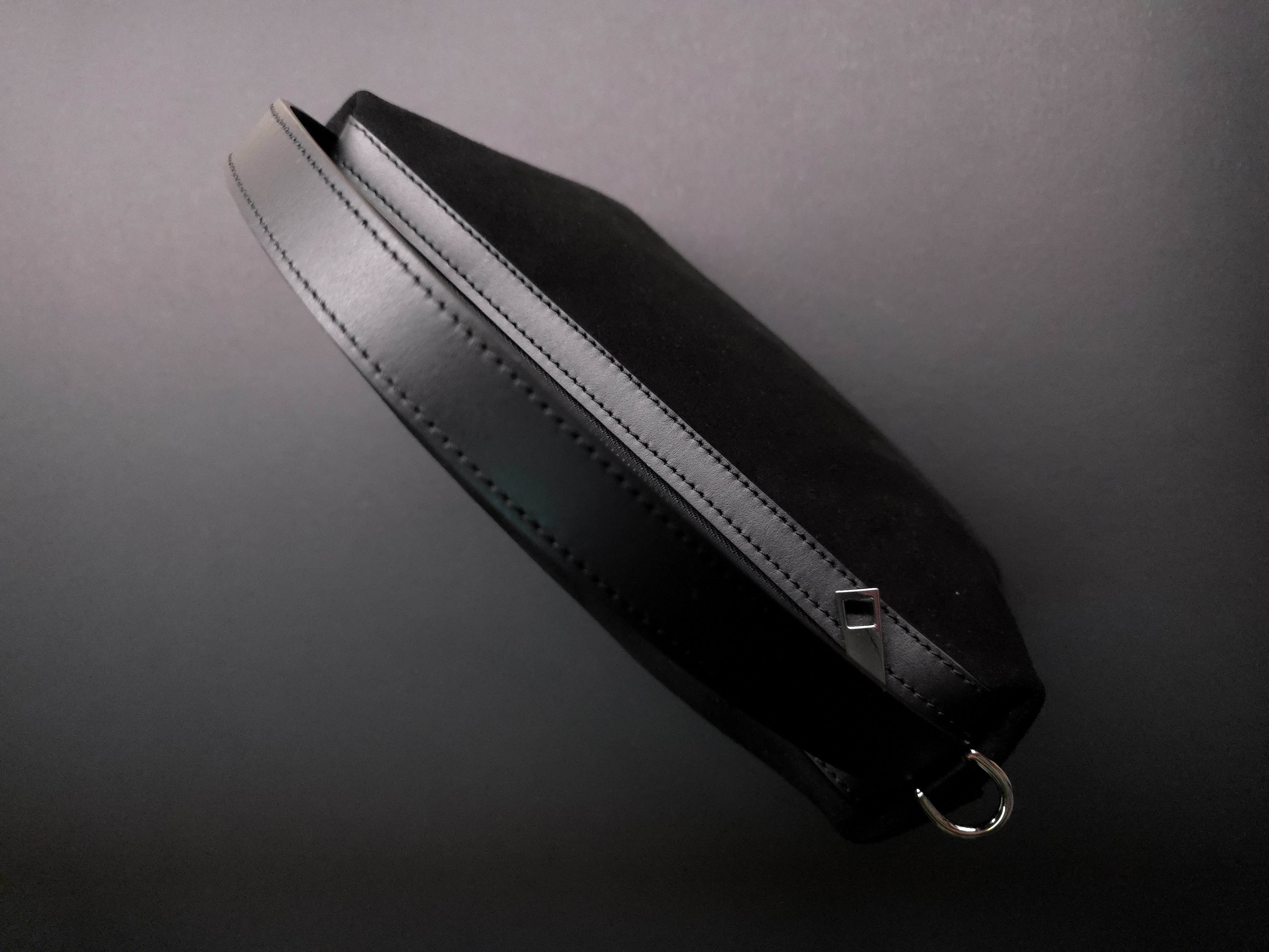 Black Suede Leather Handbag