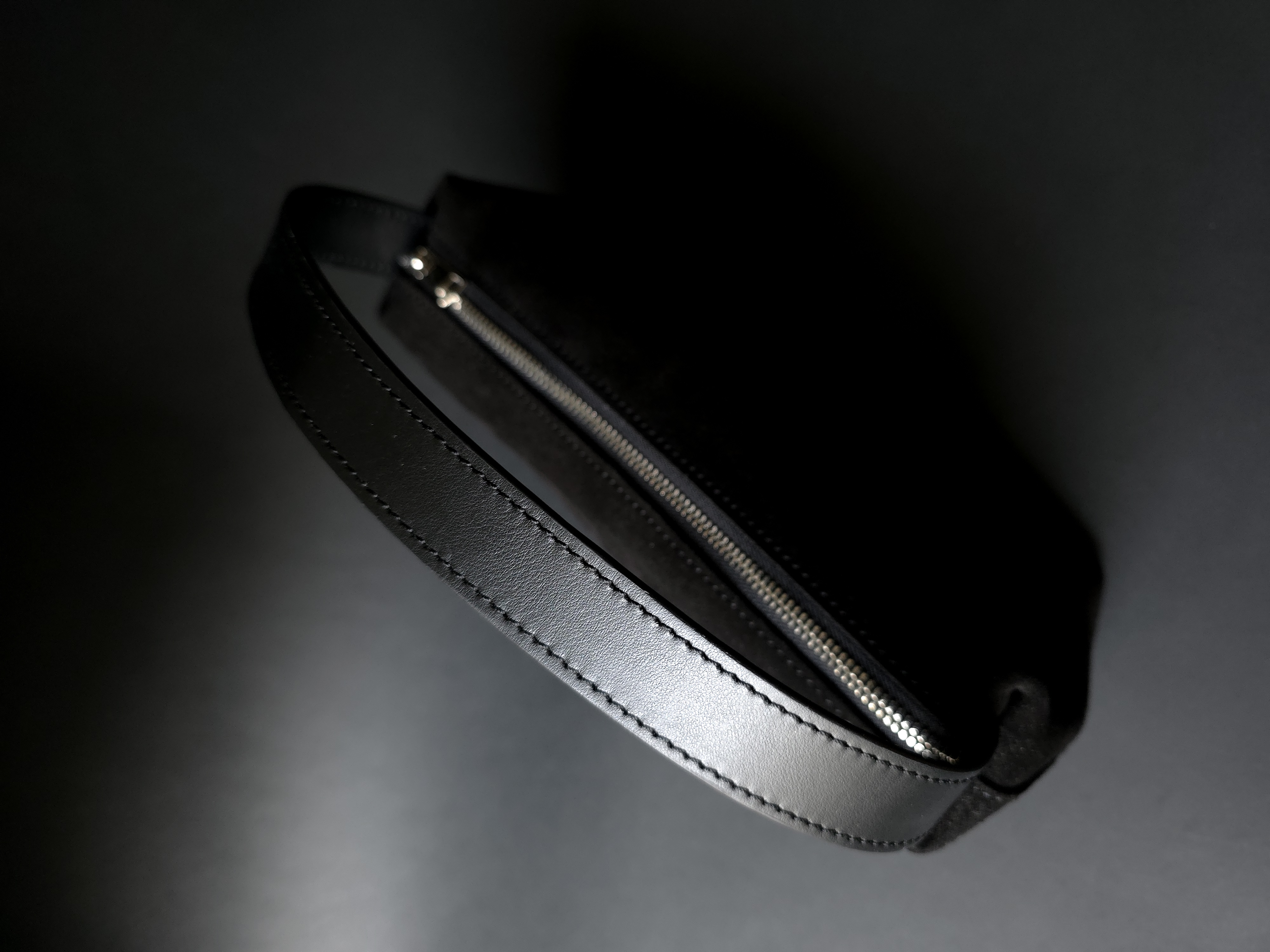 Black mini suede leather purse