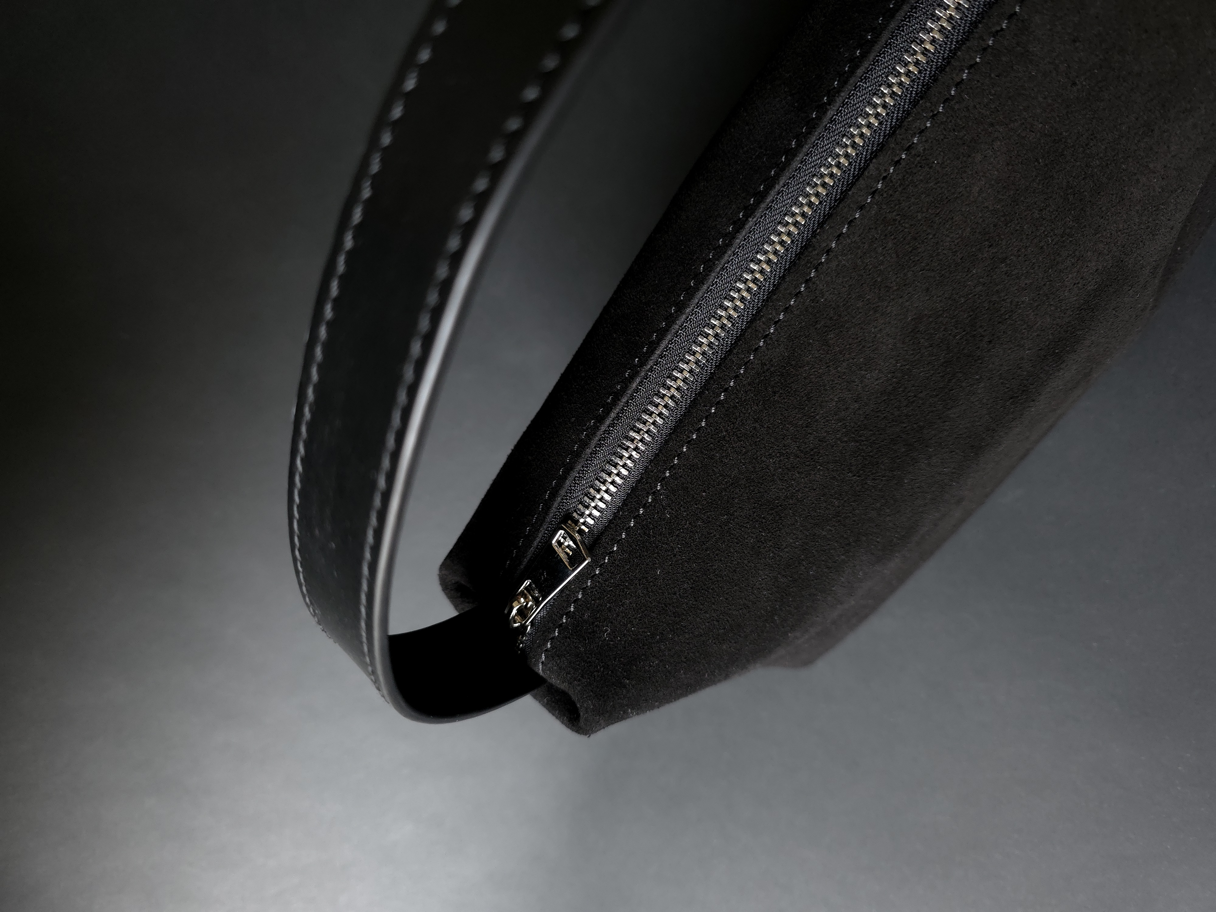 Black mini suede leather purse