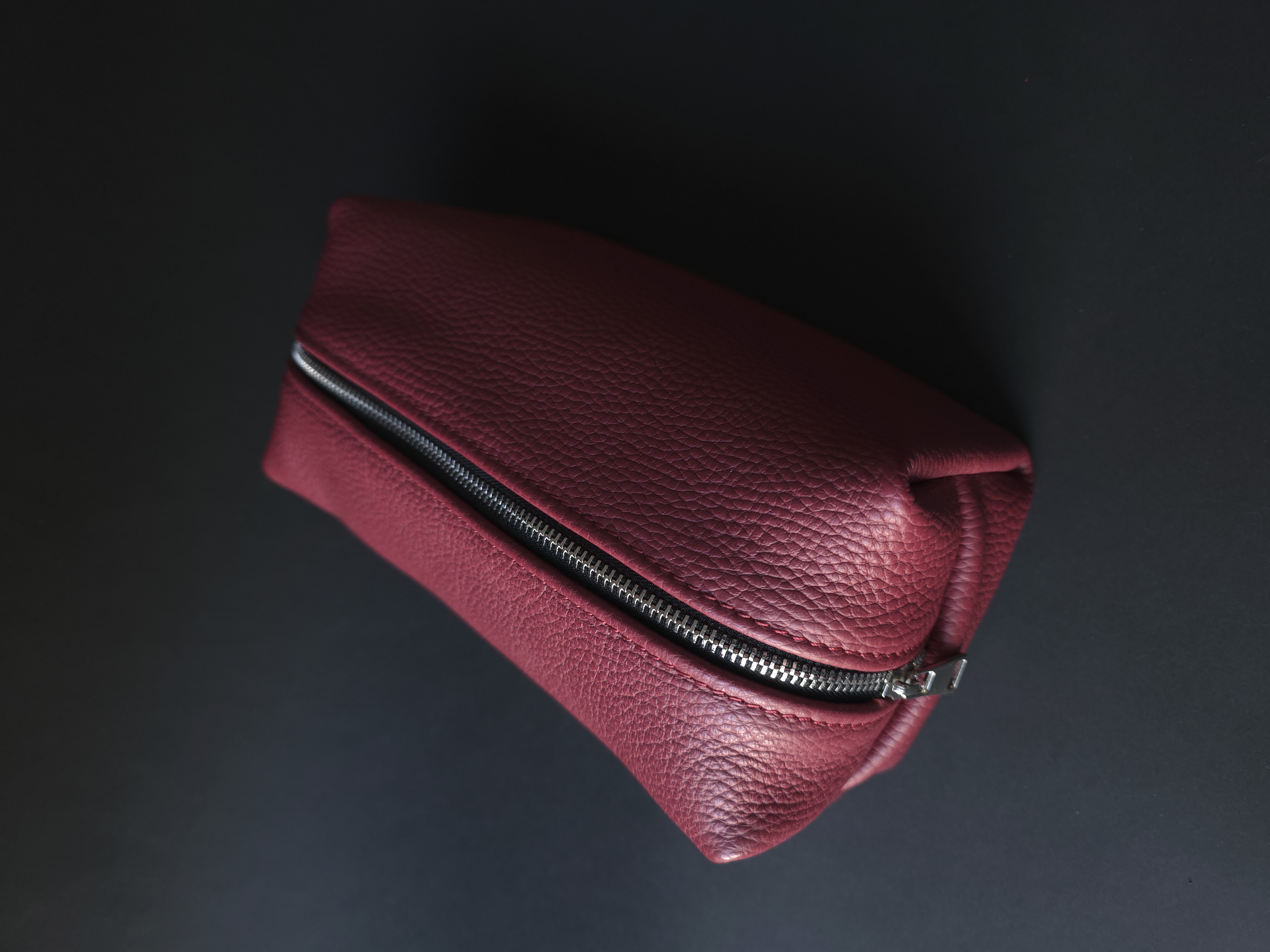 Raspberry pink travel dopp kit - Cosmetics and skincare zipper bag