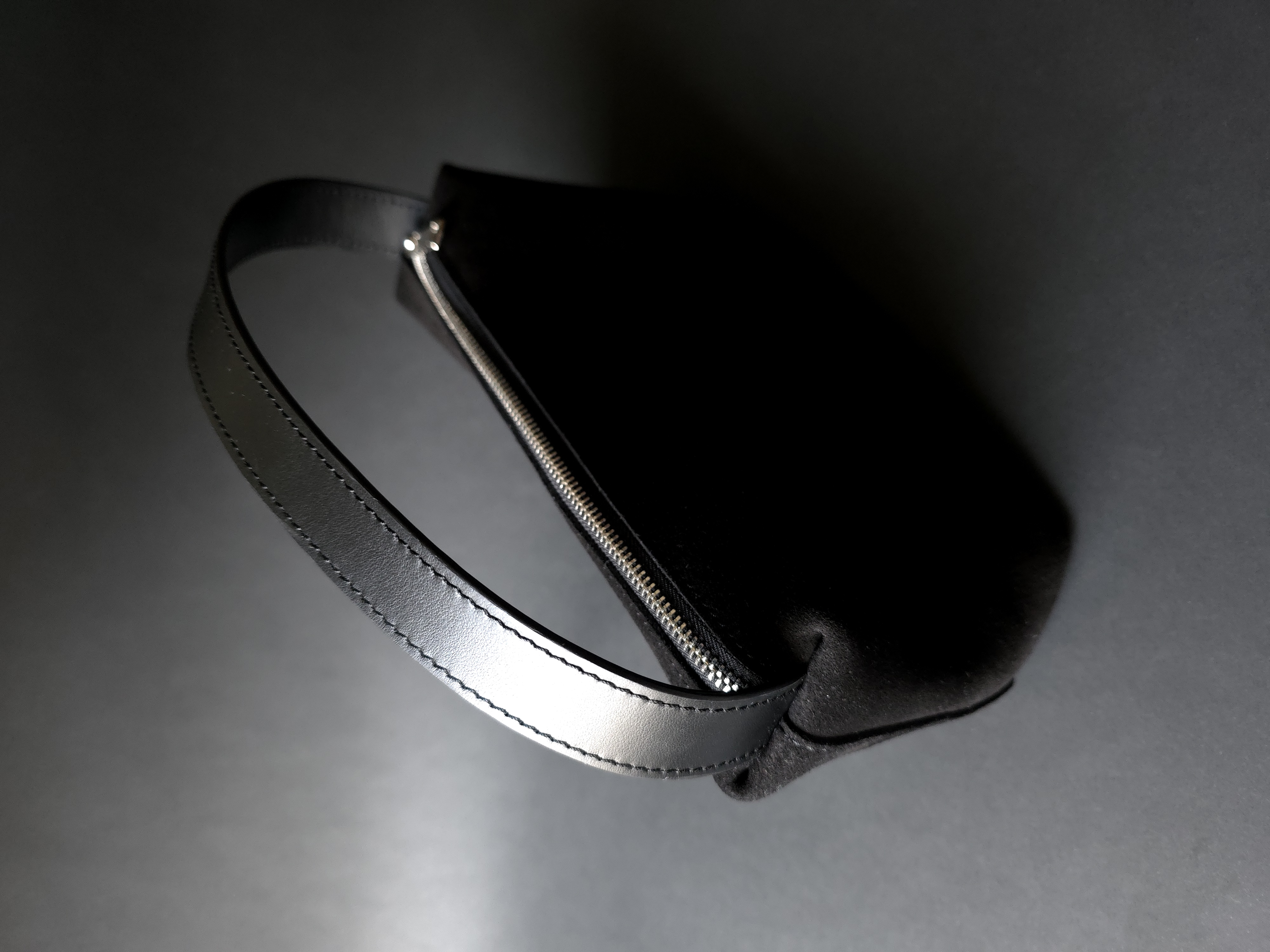 Black mini suede leather purse