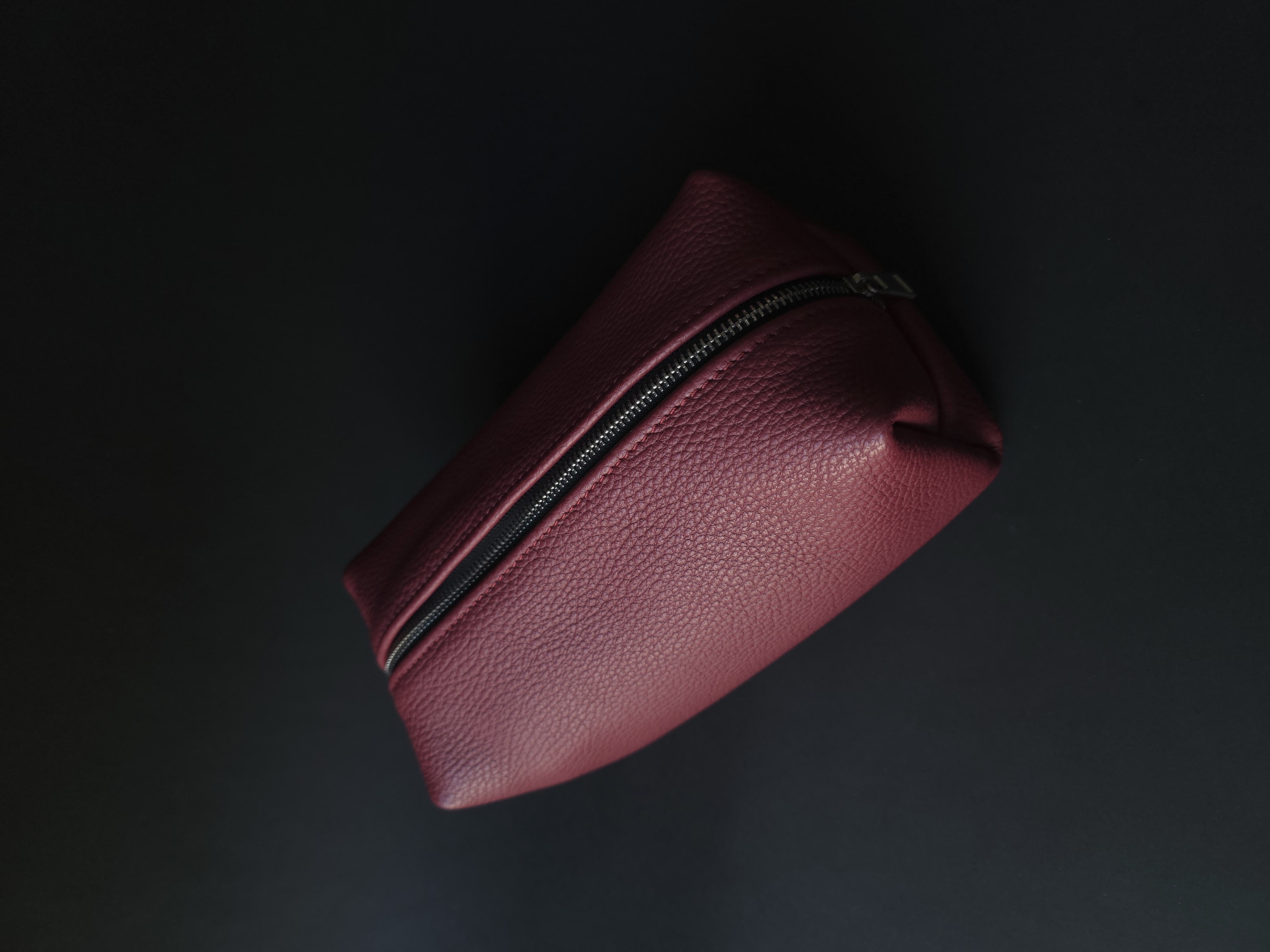 Raspberry pink travel dopp kit - Cosmetics and skincare zipper bag