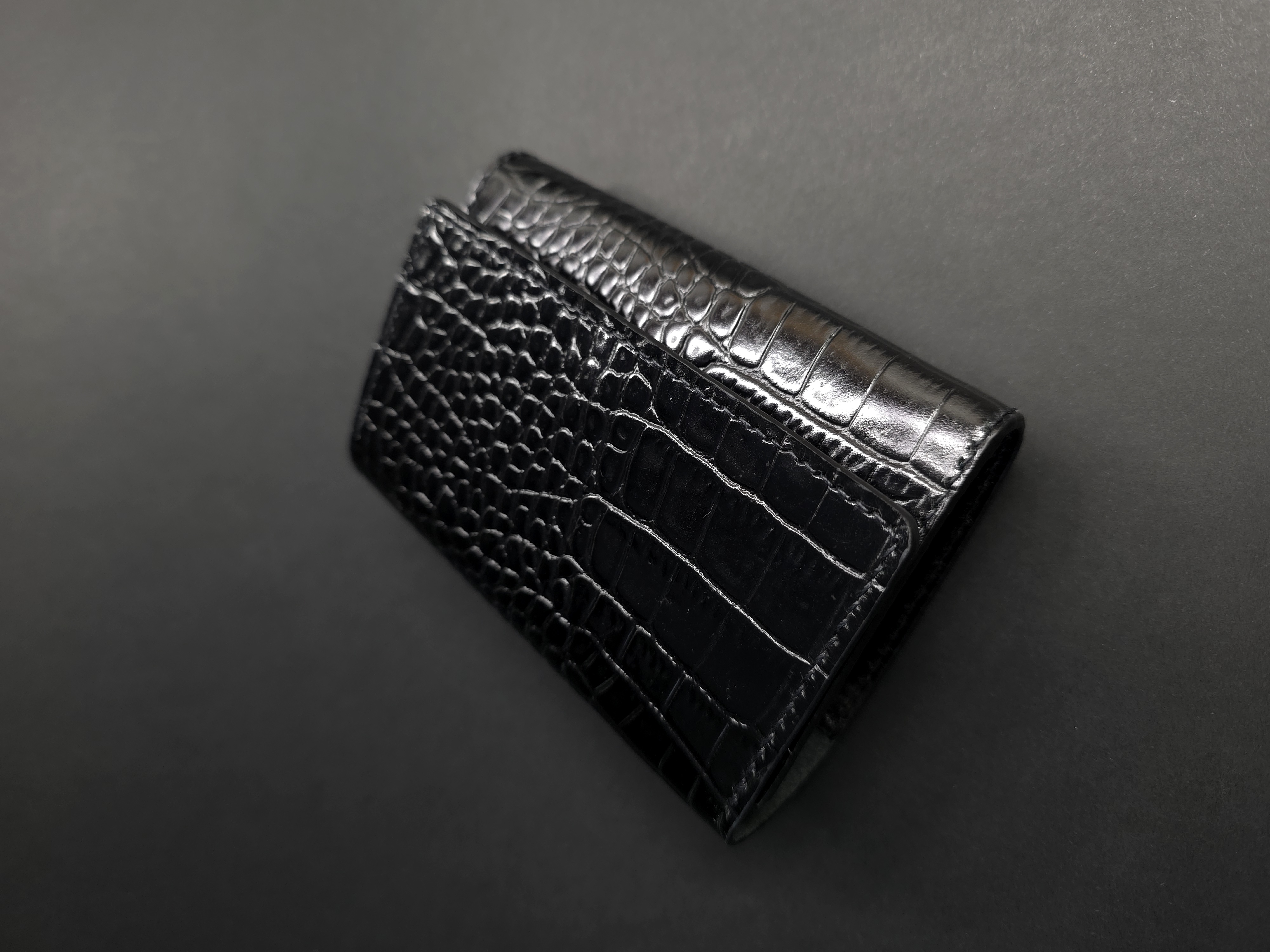 Handcrafted Crocodile Print Leather Wallet