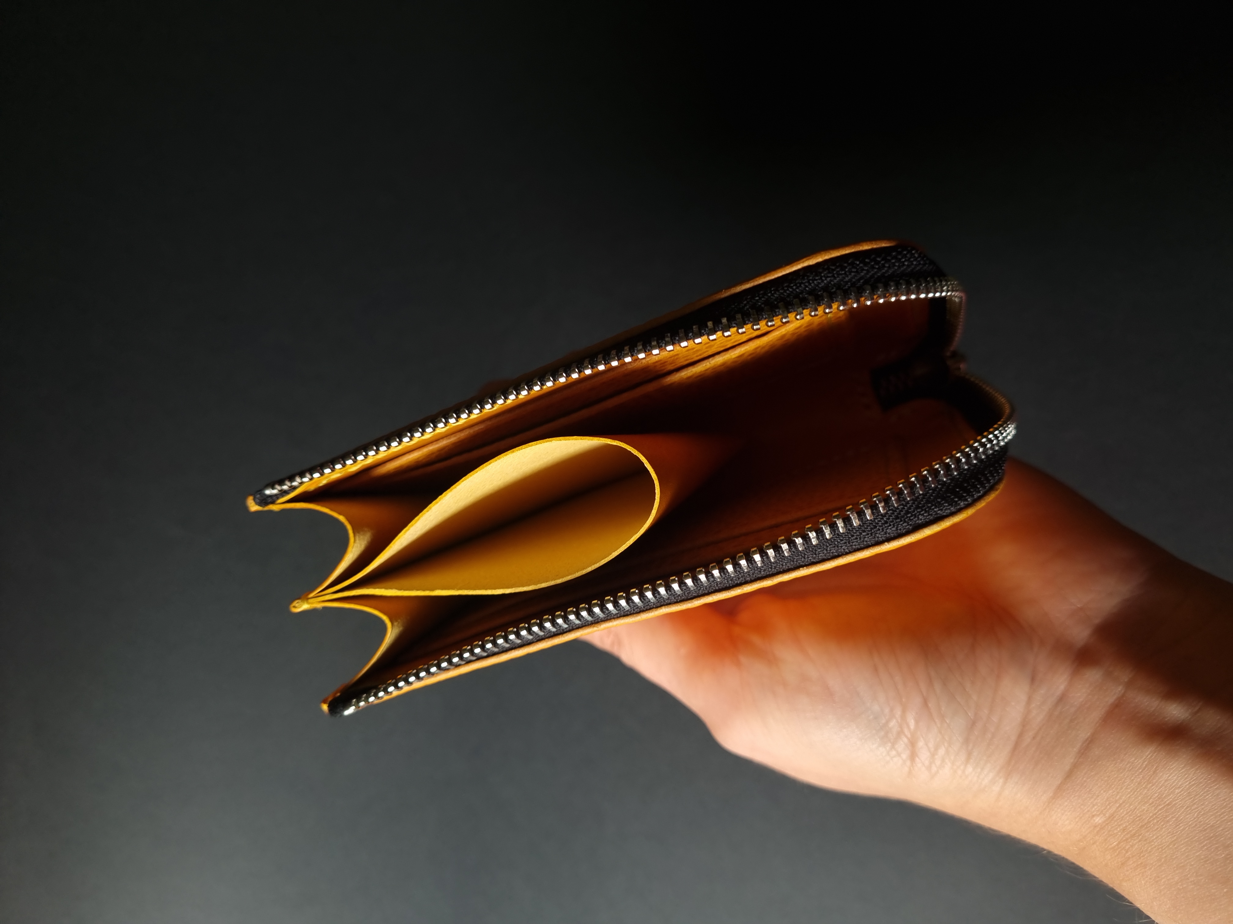 Compact Yellow L-Shape Wallet