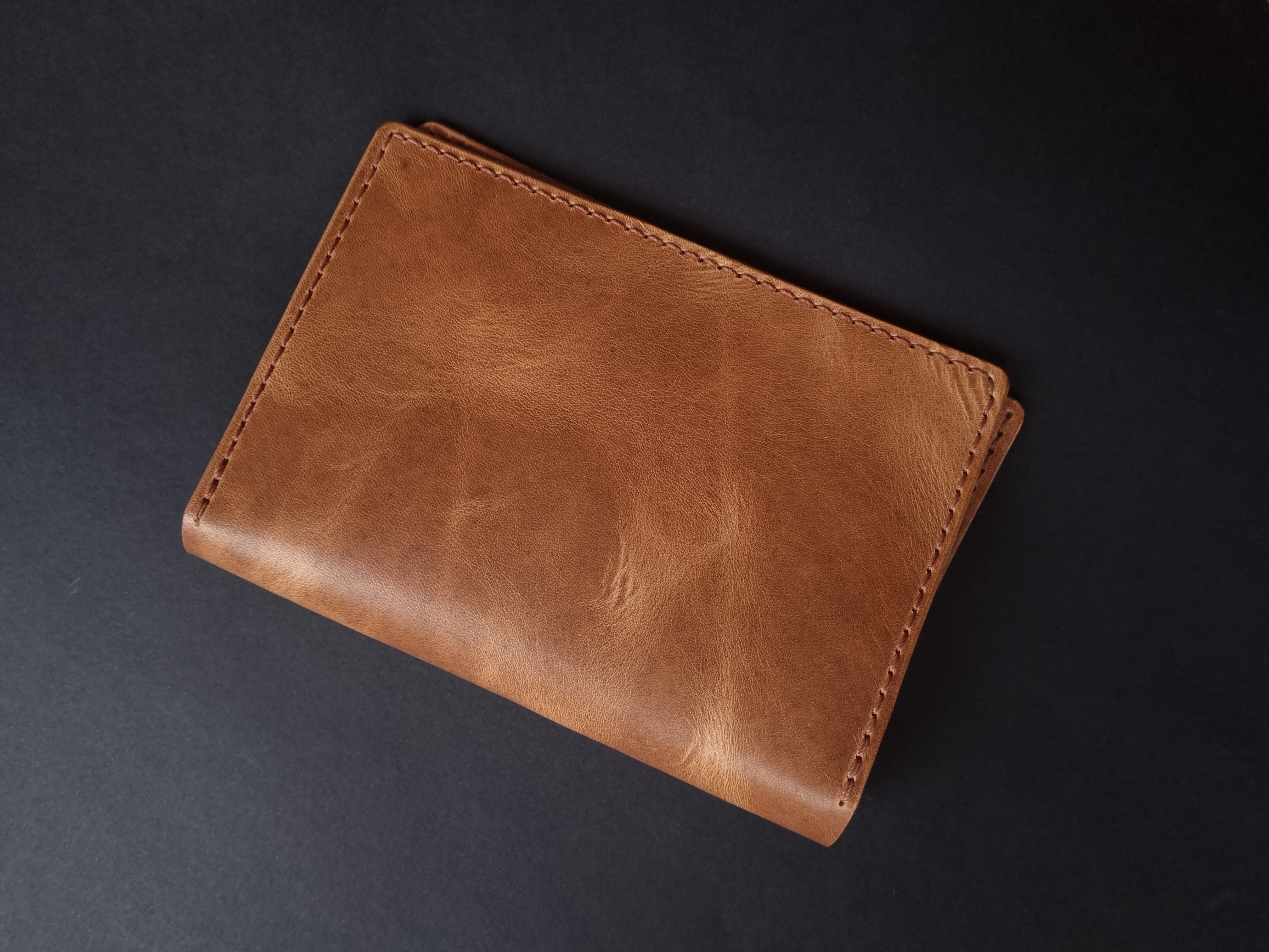 Horween Derby leather A6 document holder - Natural
