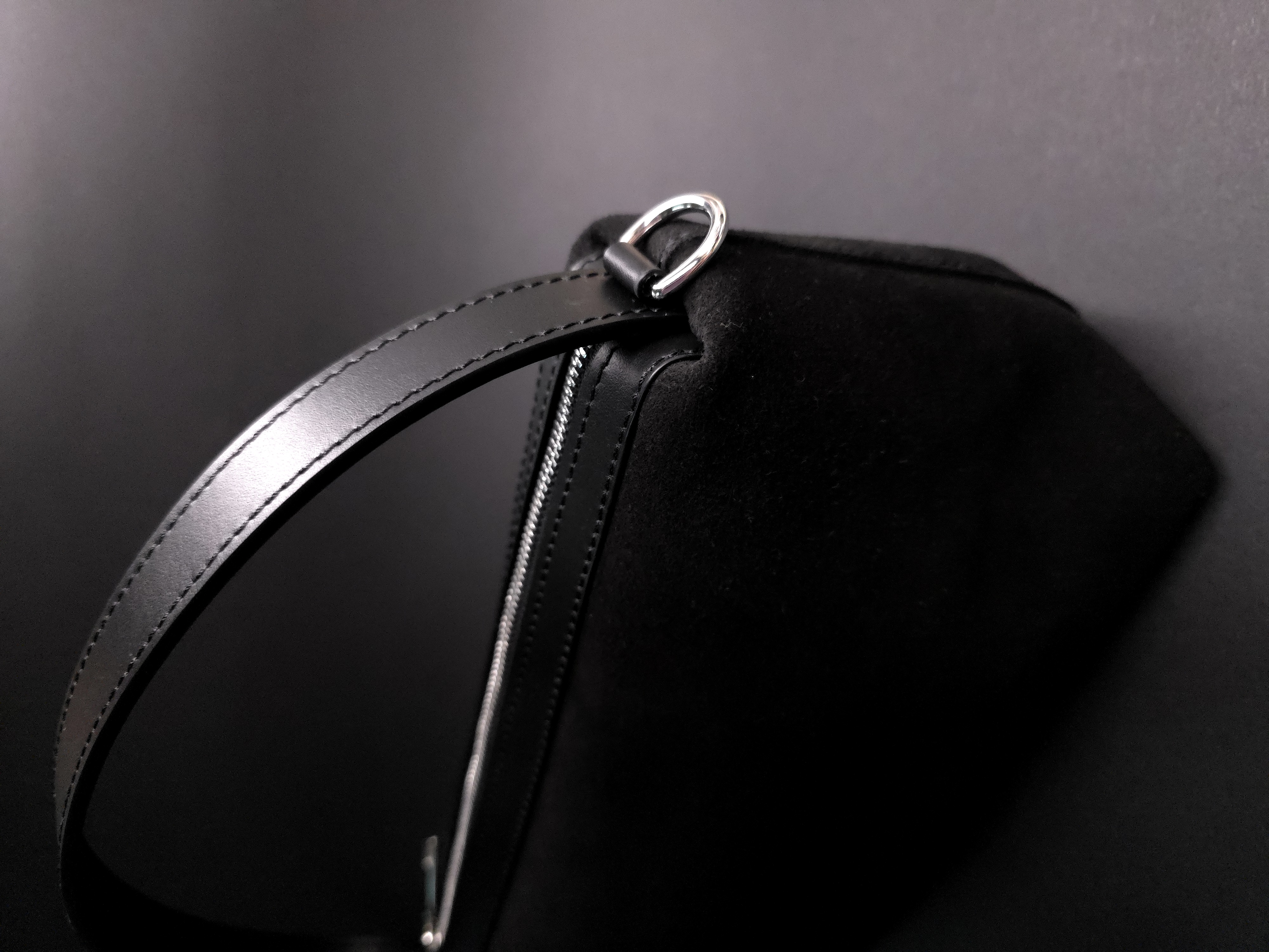Black Suede Leather Handbag