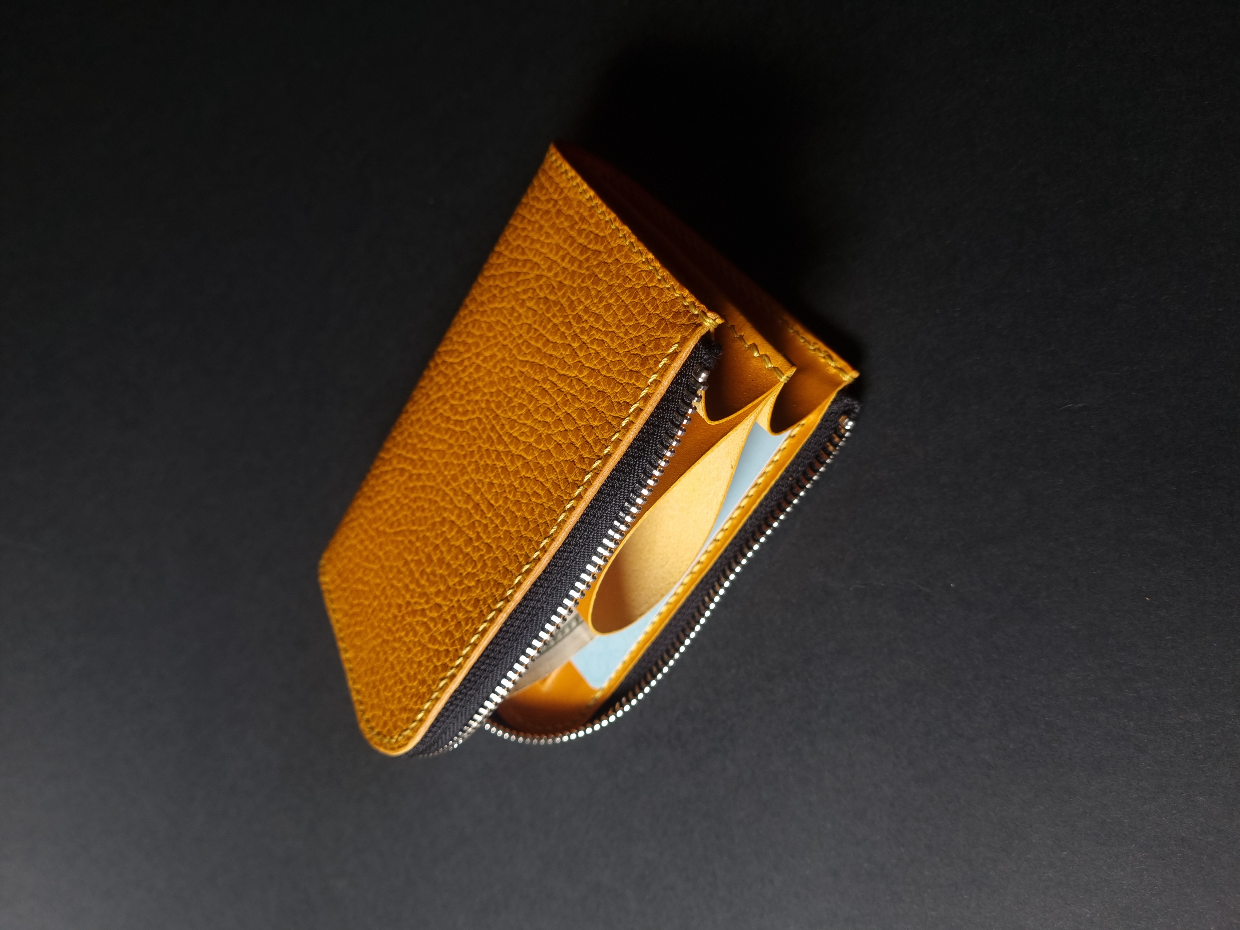 Compact Yellow L-Shape Wallet