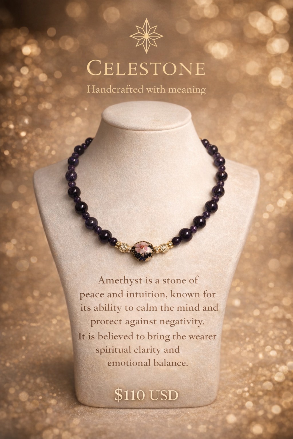 Celestone Amethyst Necklace