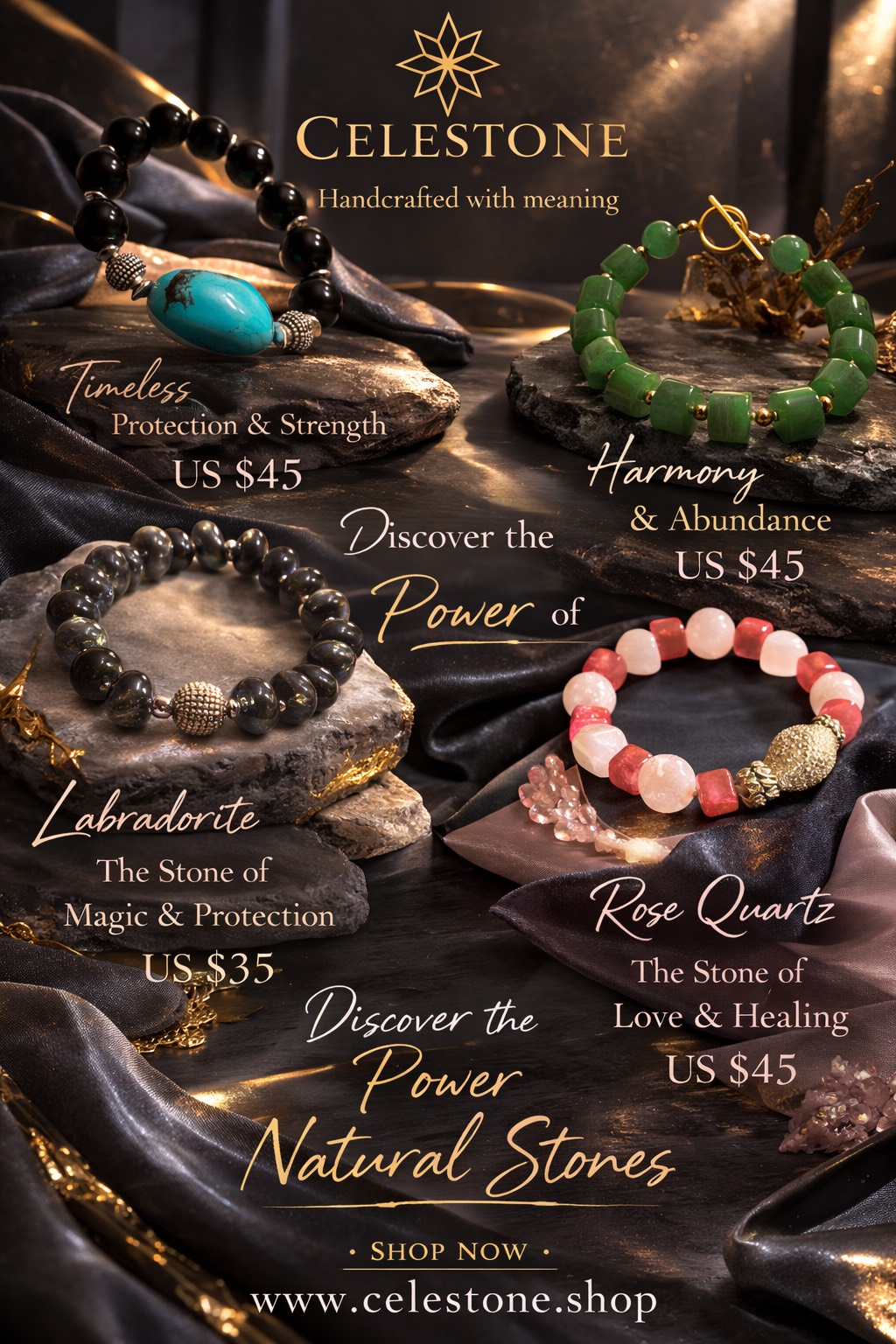 Celestone Natural Stone Bracelets