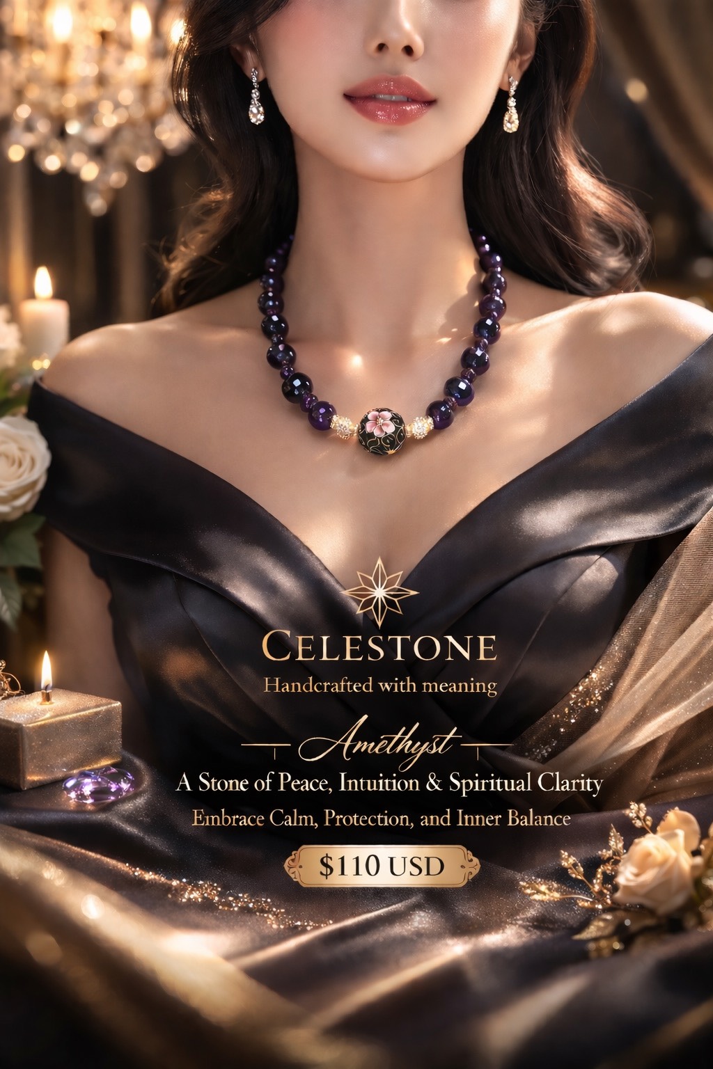 Amethyst Beaded Necklace