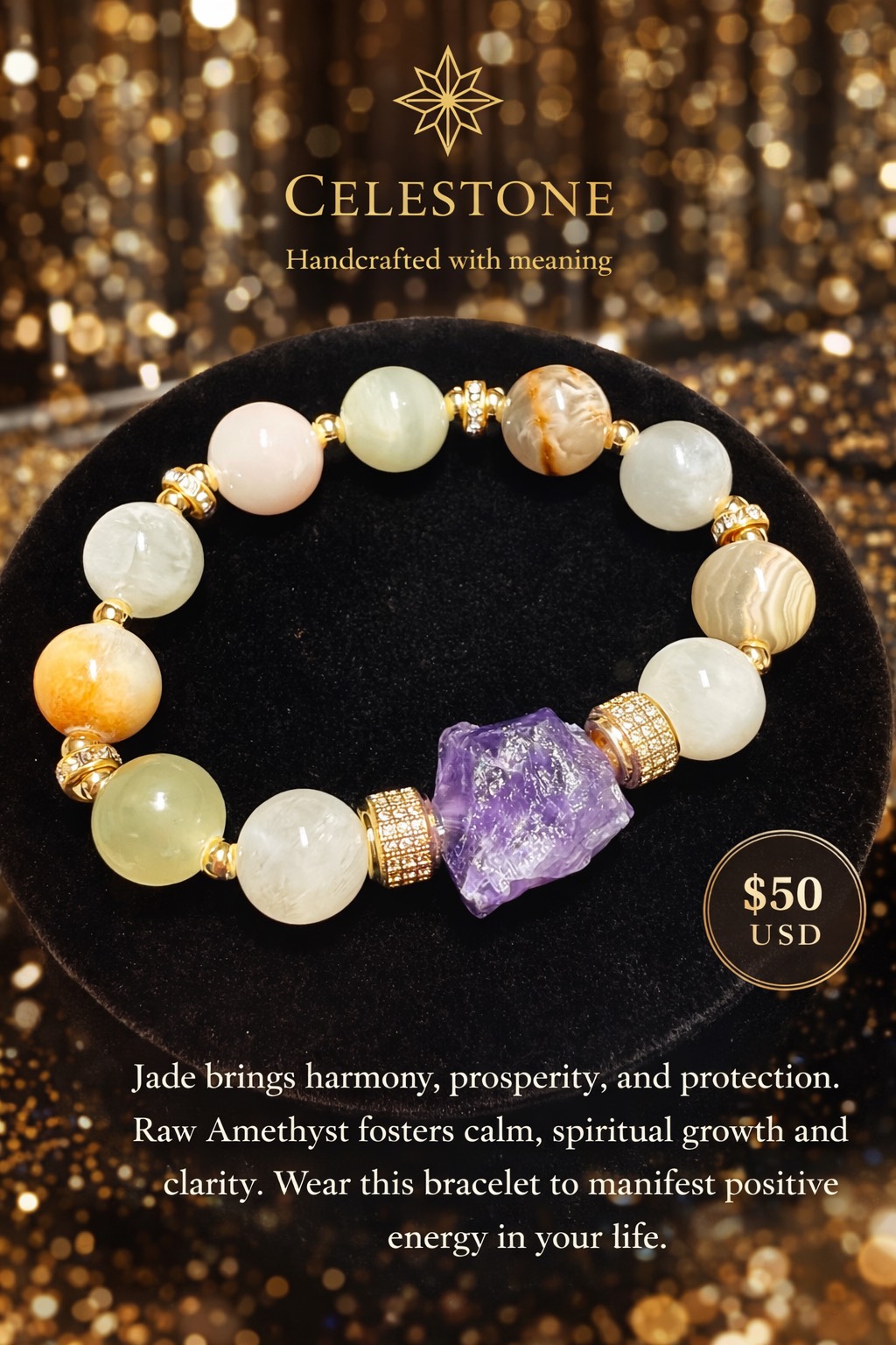 Jade & Amethyst Bracelet