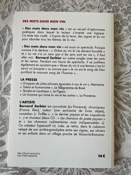 Des mots dans mon vin