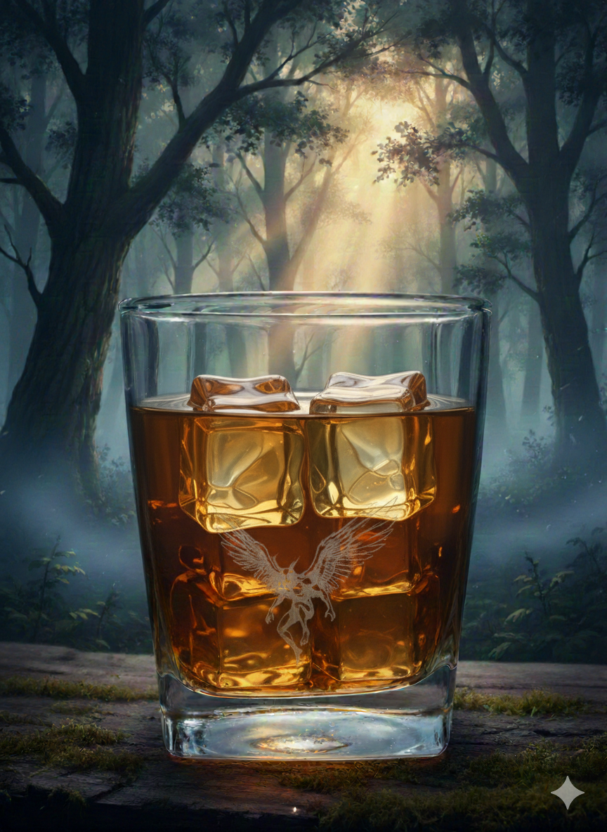 The "Mothman" Engraved Whiskey Glass