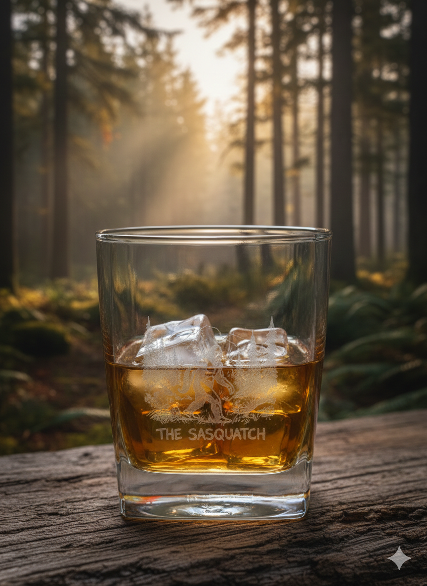 The Sasquatch Whiskey Glass