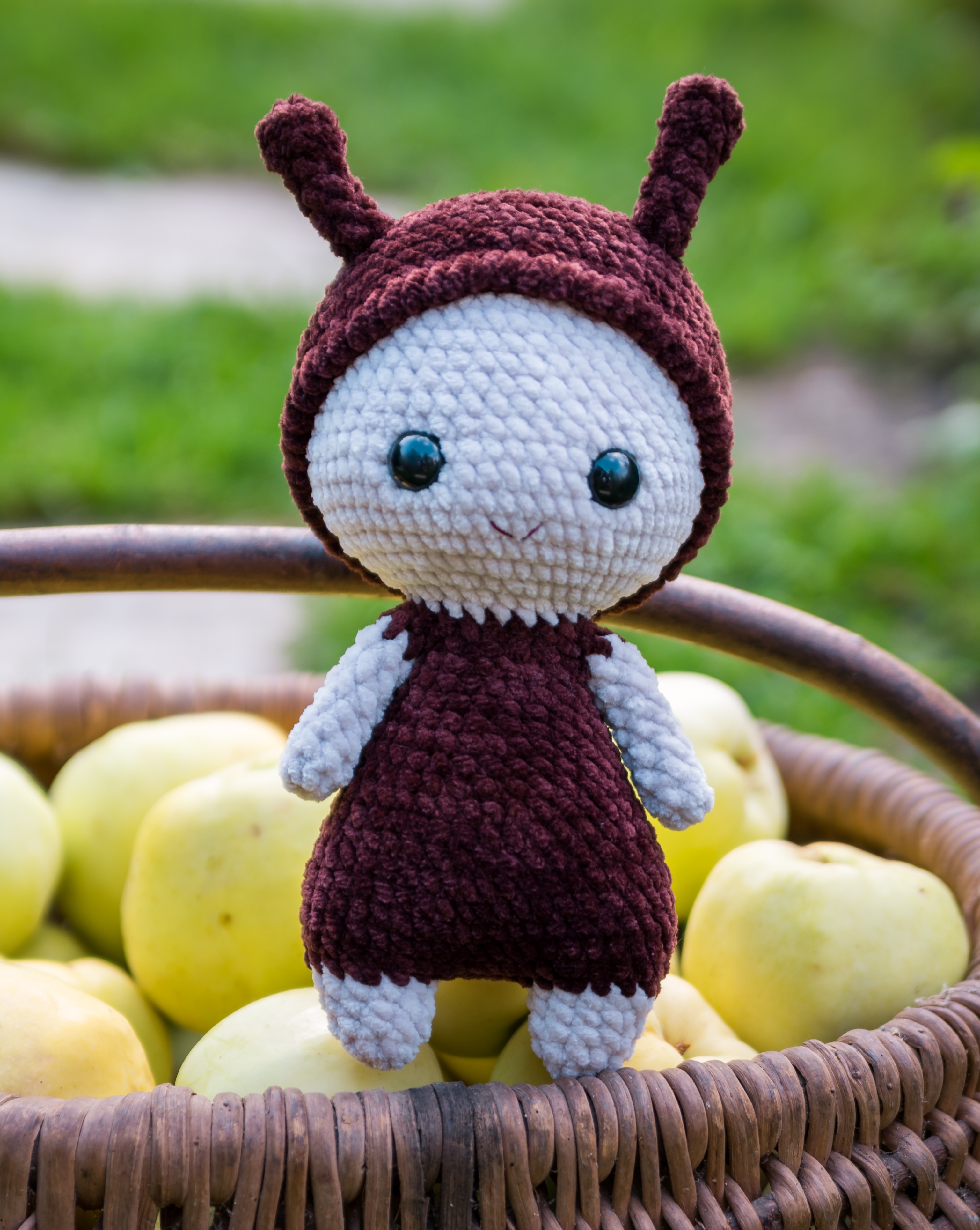 Lėlė-skruzdėlė nėrimo vąšeliu aprašymas