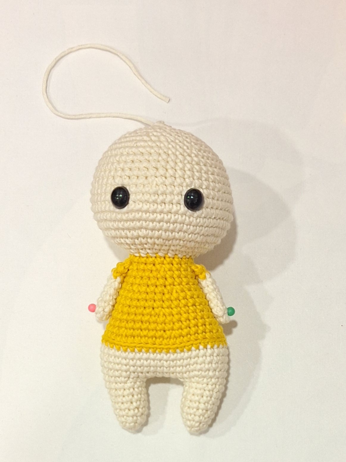 Lėlytė Moliūgėlė nėrimo vąšeliu aprašymas