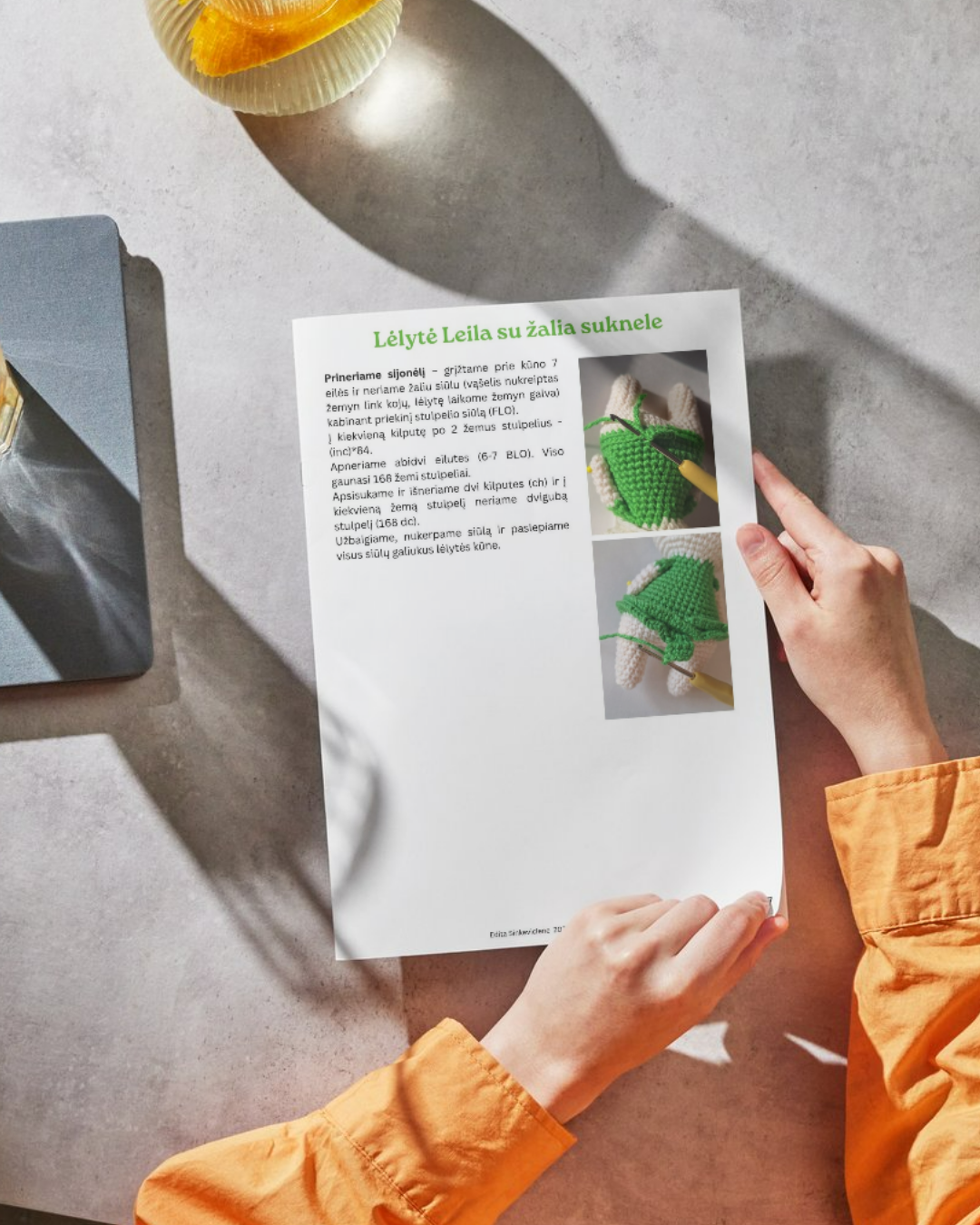 Lėlytė Leila nėrimo vąšeliu aprašymas