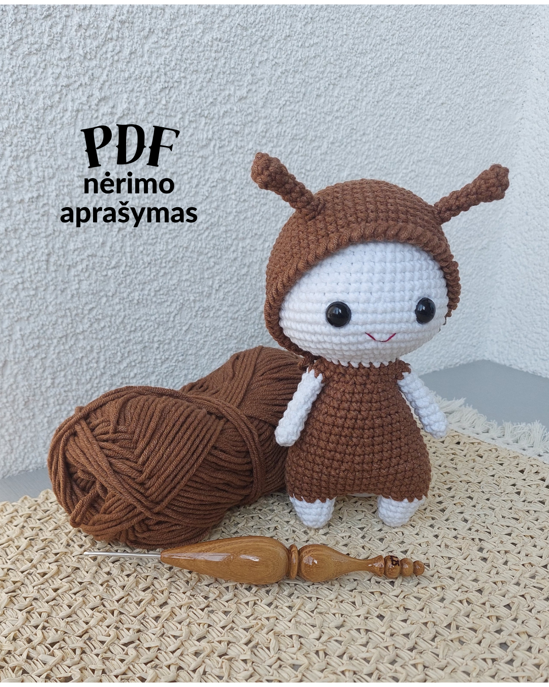 Lėlė-skruzdėlė nėrimo vąšeliu aprašymas