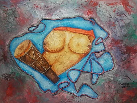 Abstract Drum & Torso Canvas