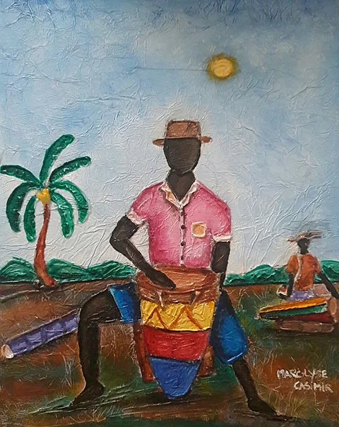 Drummer Under the Sun Art Print