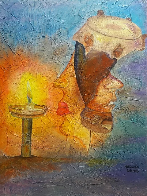 Abstract Candle & Face Painting