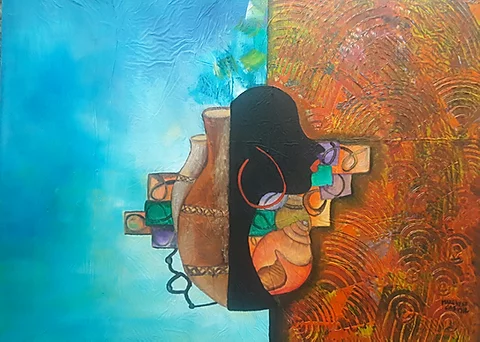 Abstract Duality Art Canvas