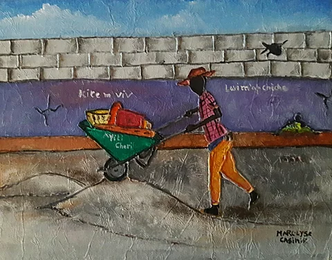 Street Vendor Painting