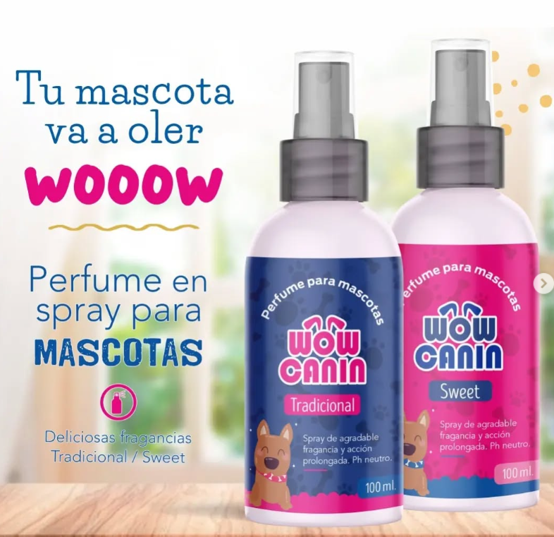 Perfume para Perros y Gatos 100 ml. / Ph neutro.