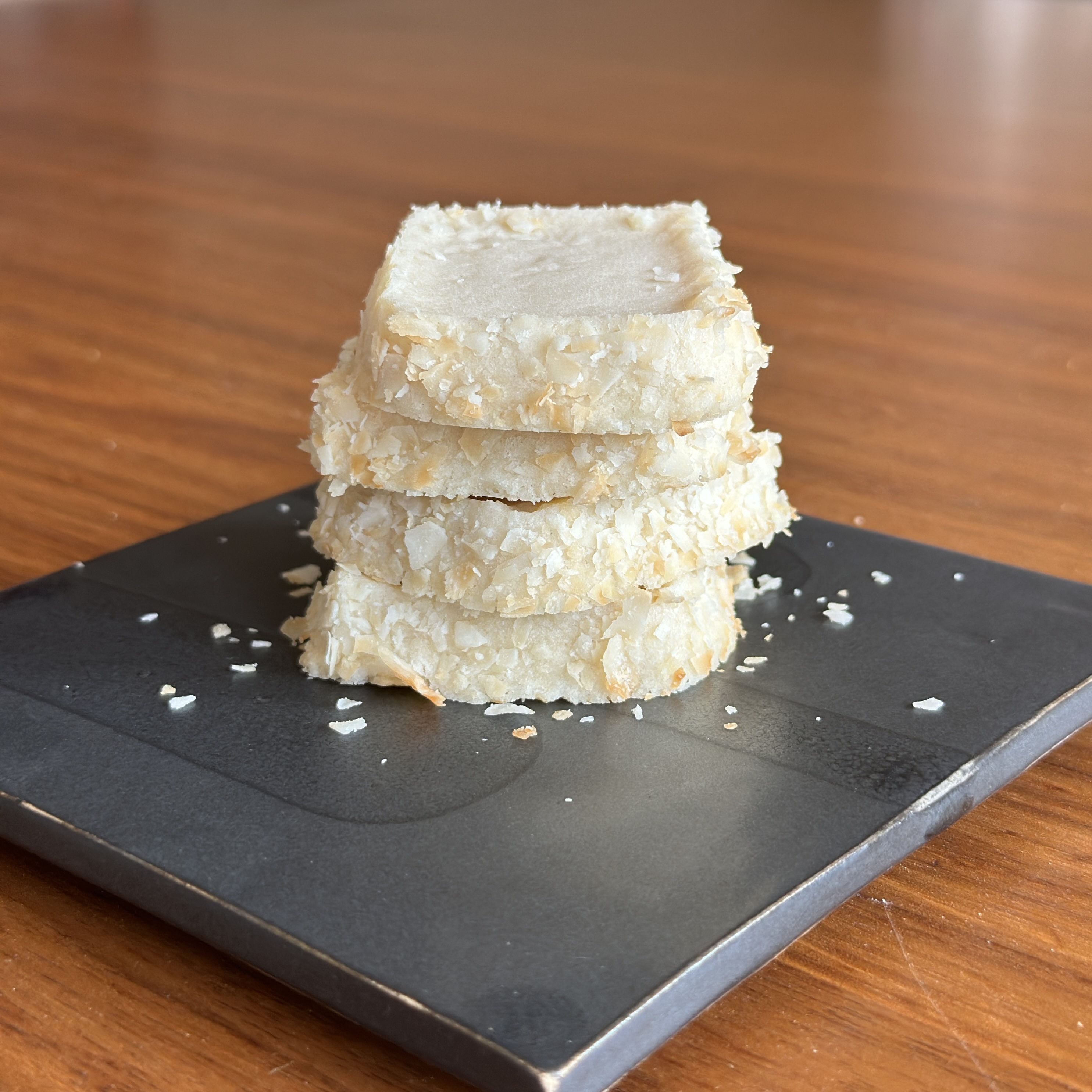 Pandan Coconut Shortbread Cookies