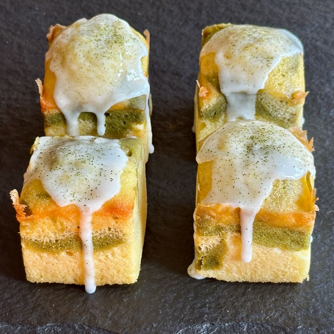 Matcha Marble Cube Pound Cakes