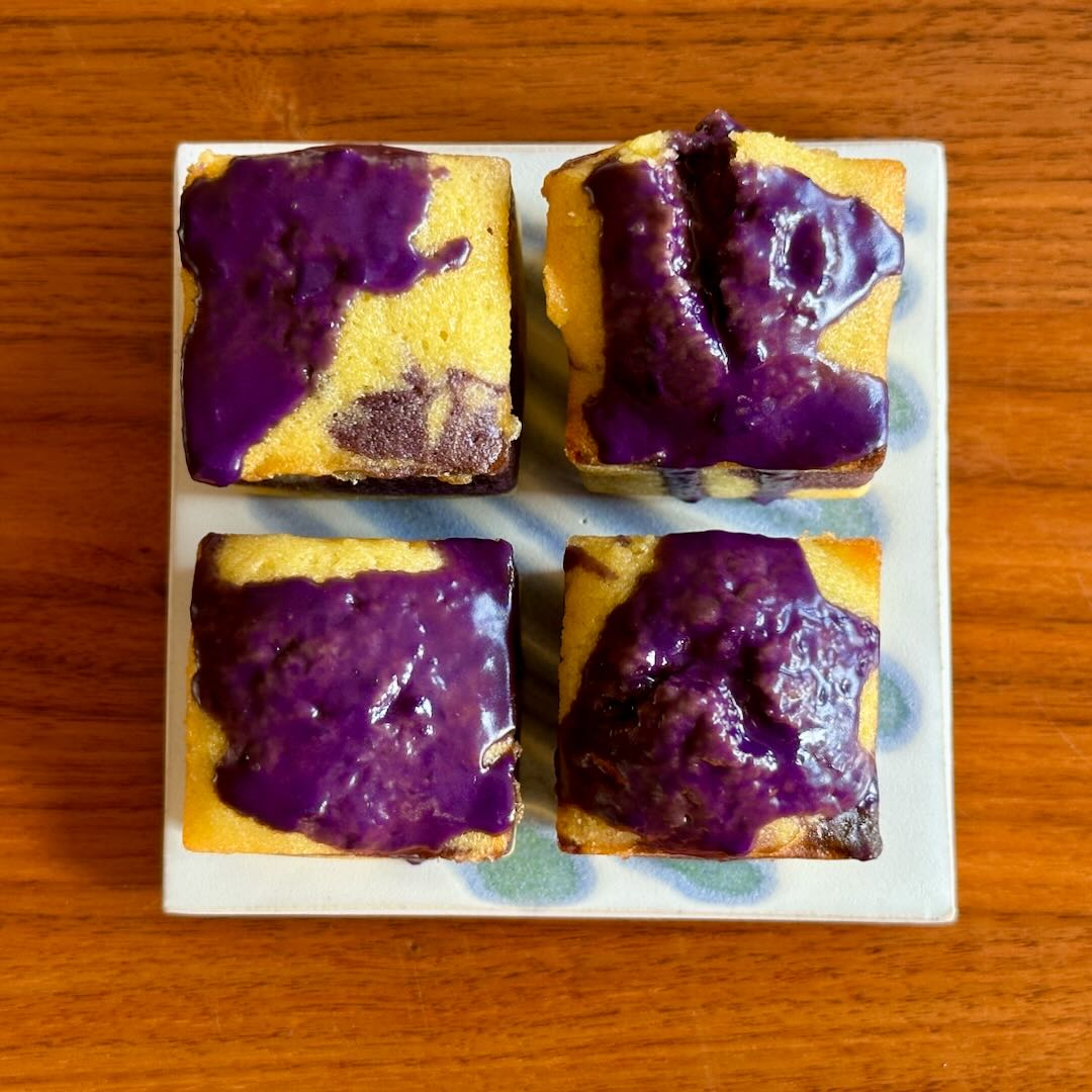 Ube Marble Cube Pound Cakes