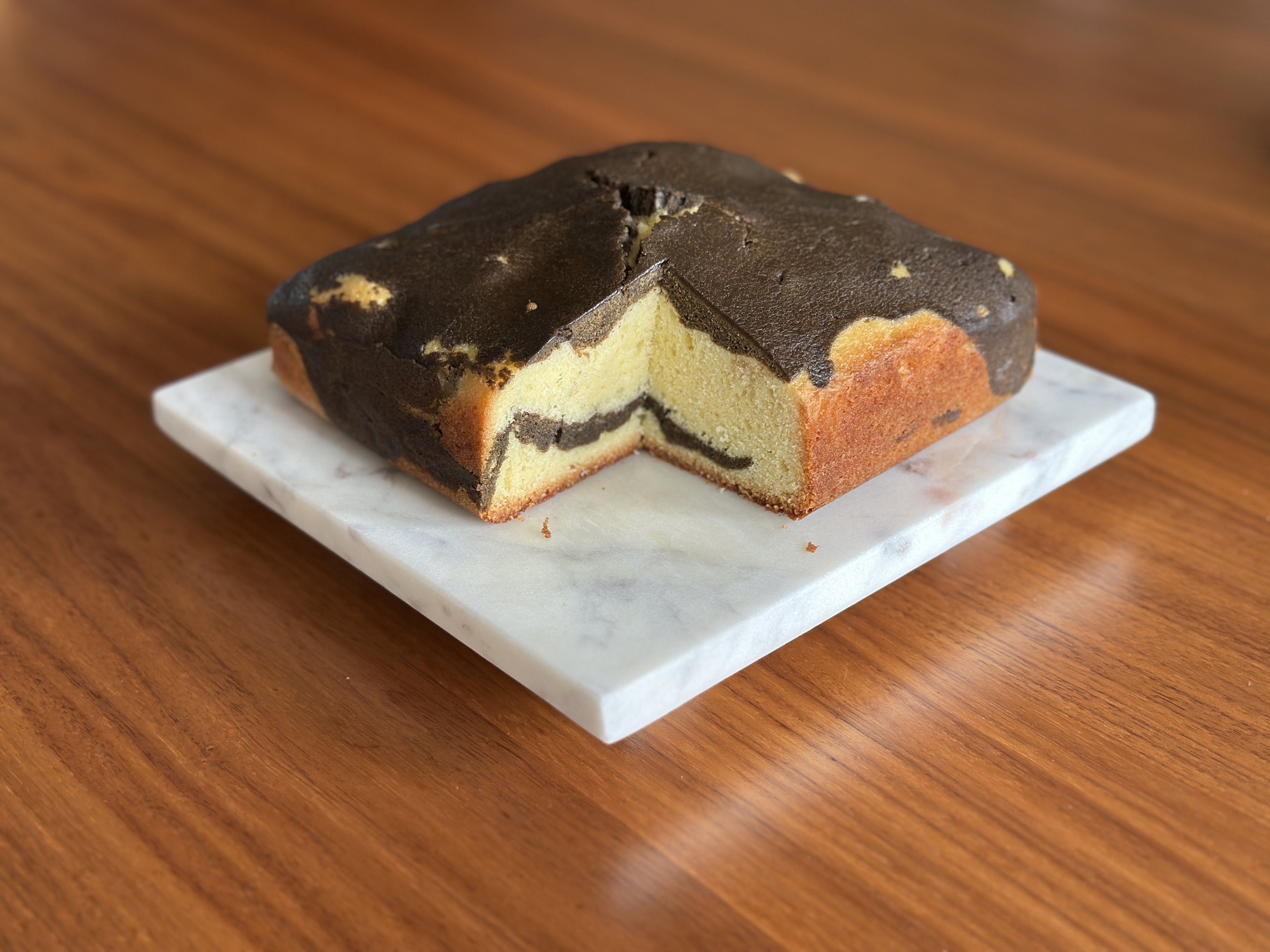 Hojicha Marble Pound Cake