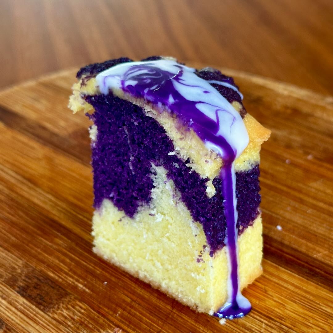 Ube Marble Cube Pound Cakes