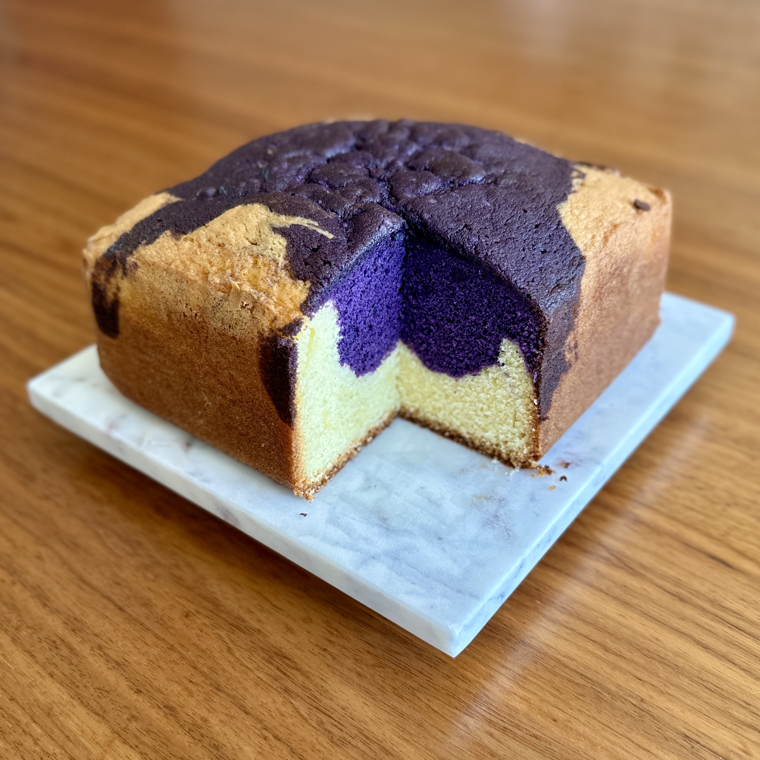 Ube Marble Pound Cake