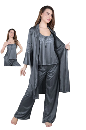 Micro Satin Nightwear Set