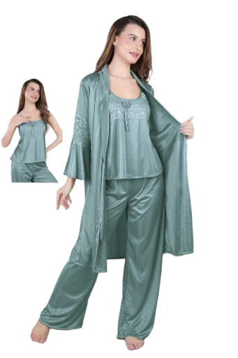 Micro Satin Sleepwear Set