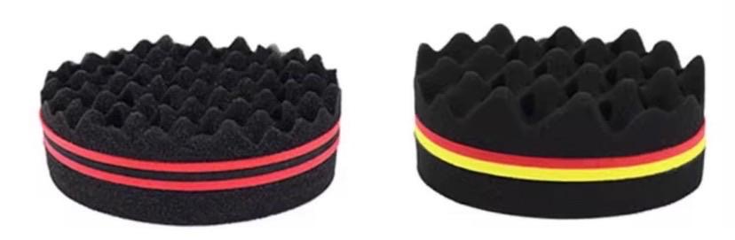 4 piece Curl Sponge Set with Big Hole Twist Sponge, Small Hole Twist Sponge, Mesh Afro Comb, Afro Comb