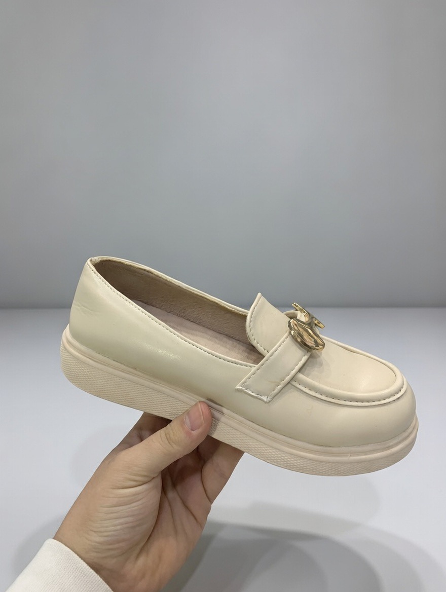 Mocassin crème femme