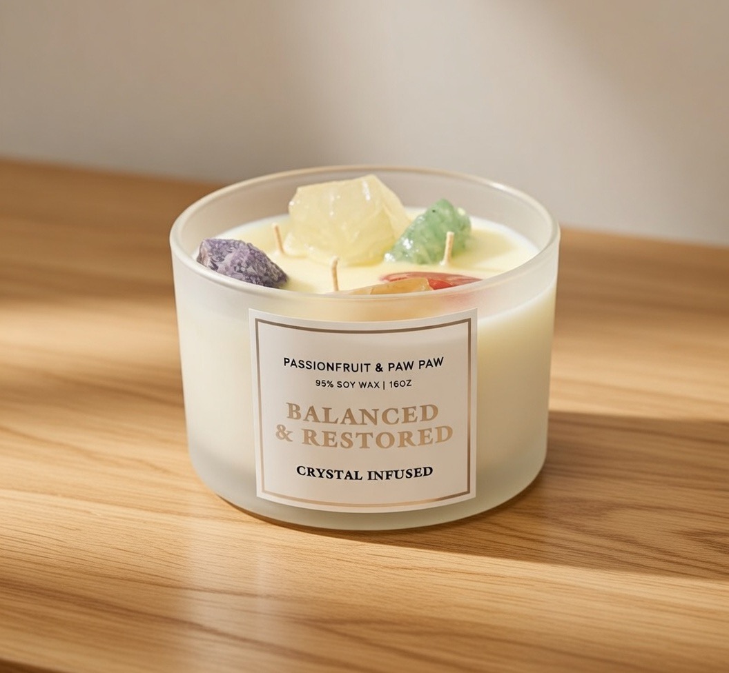 Bougie Parfumée aux Cristaux