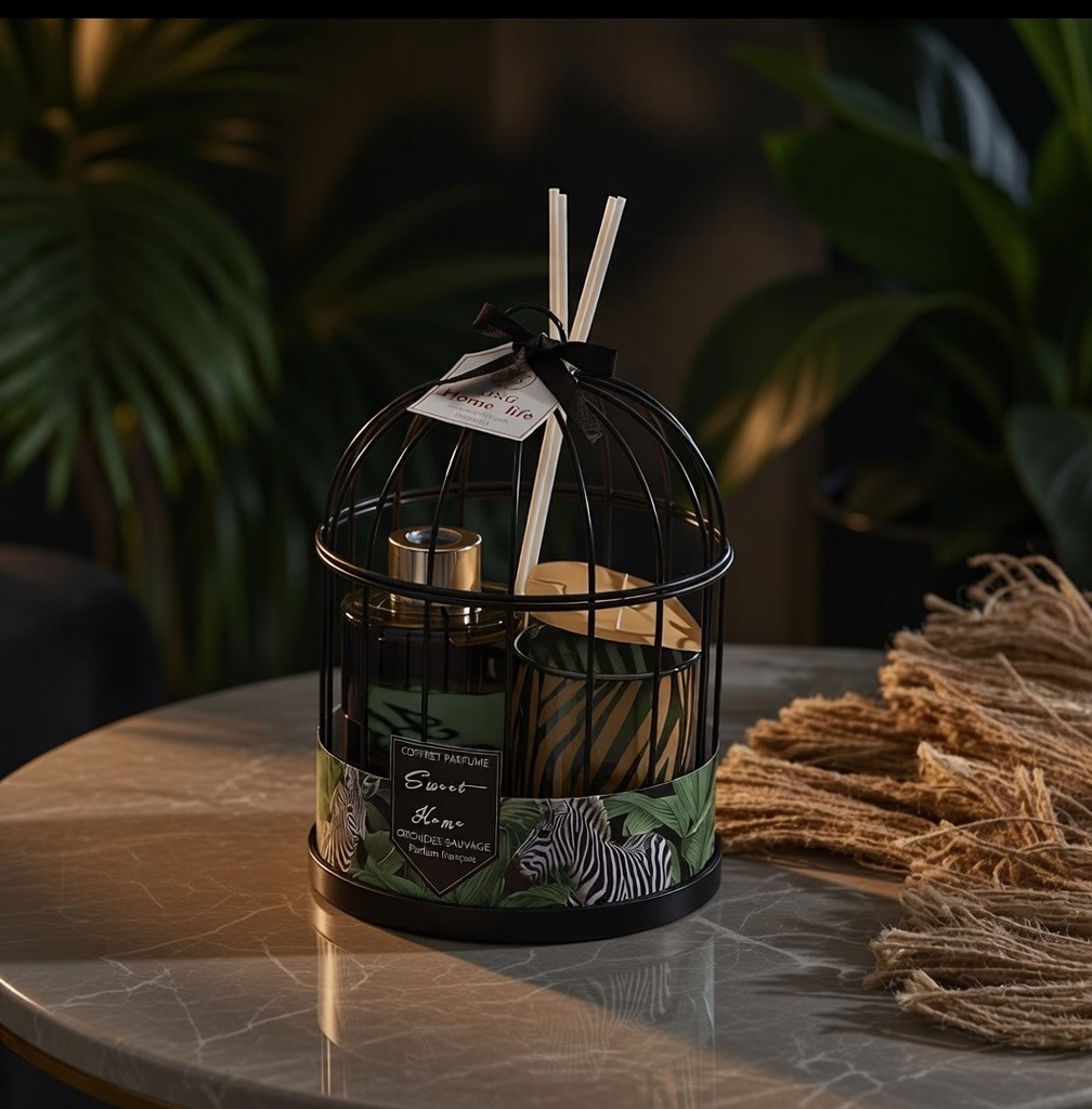 Coffret bougie et diffuseur en cage 🕯️ 