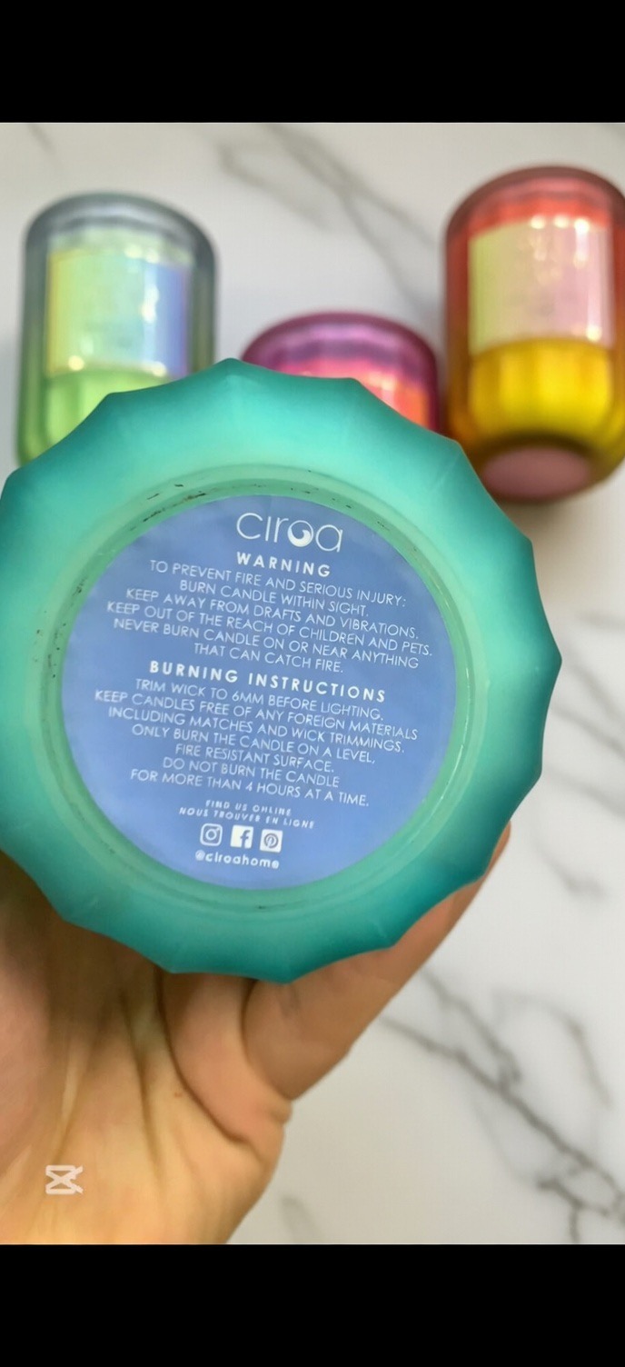 Bougie parfumée irisée