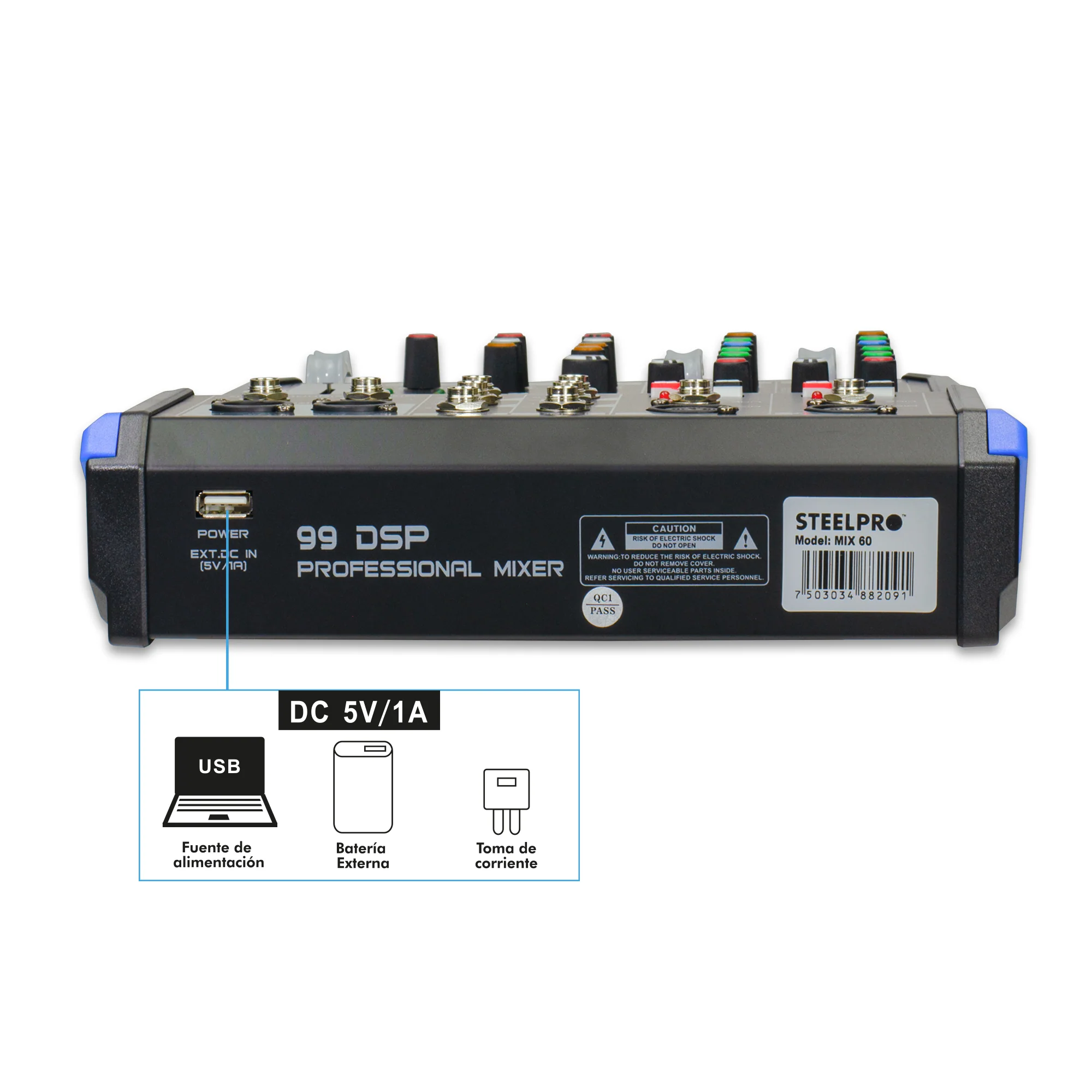 Mezcladora Pasiva Steelpro MIX-60FX