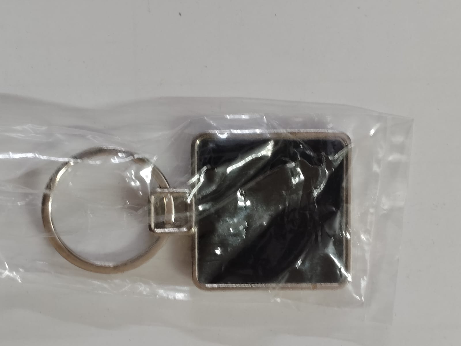 Square Metal Keychain